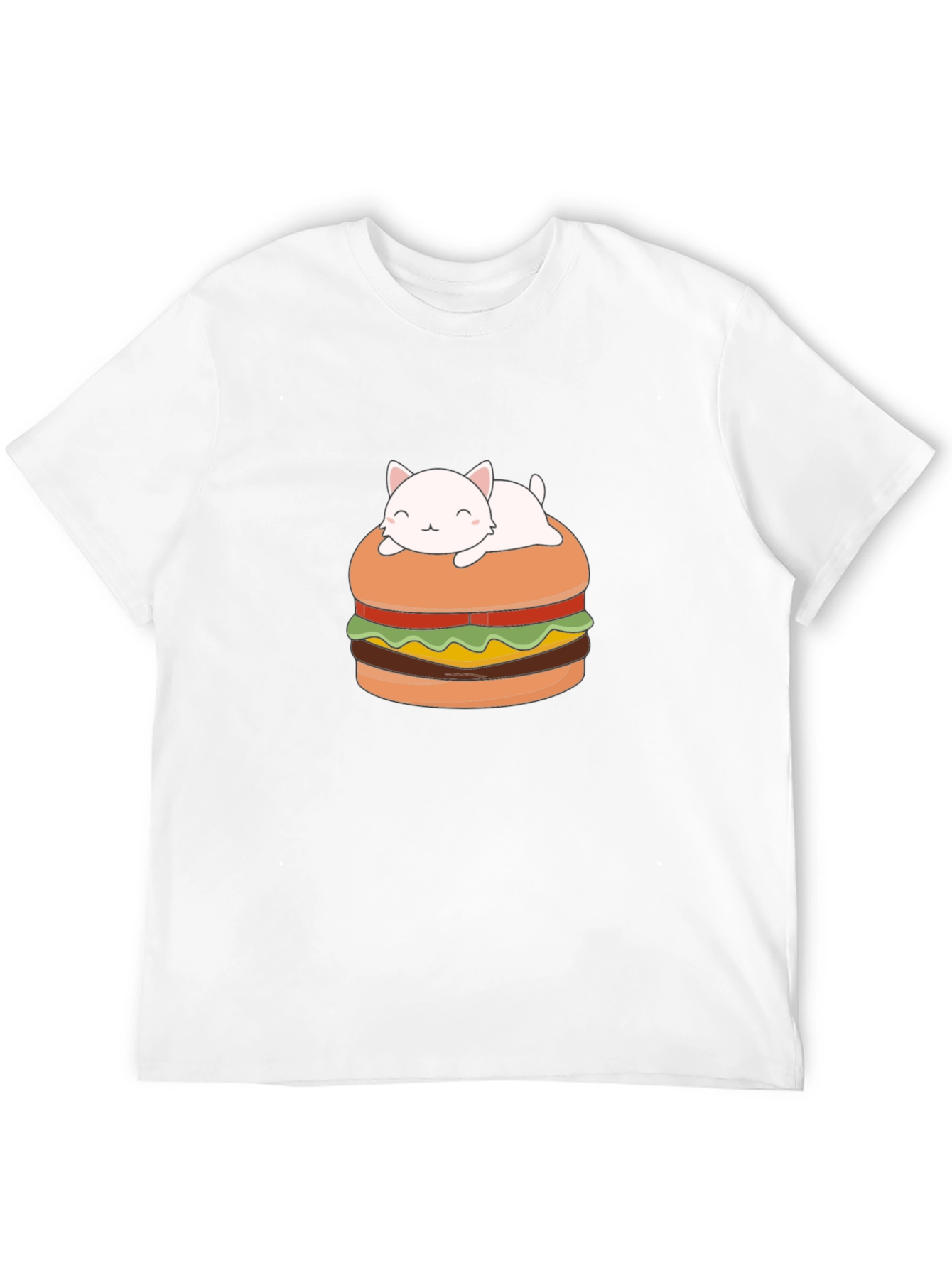Cat Burger Graphic Tee - Unisex Black T-Shirt