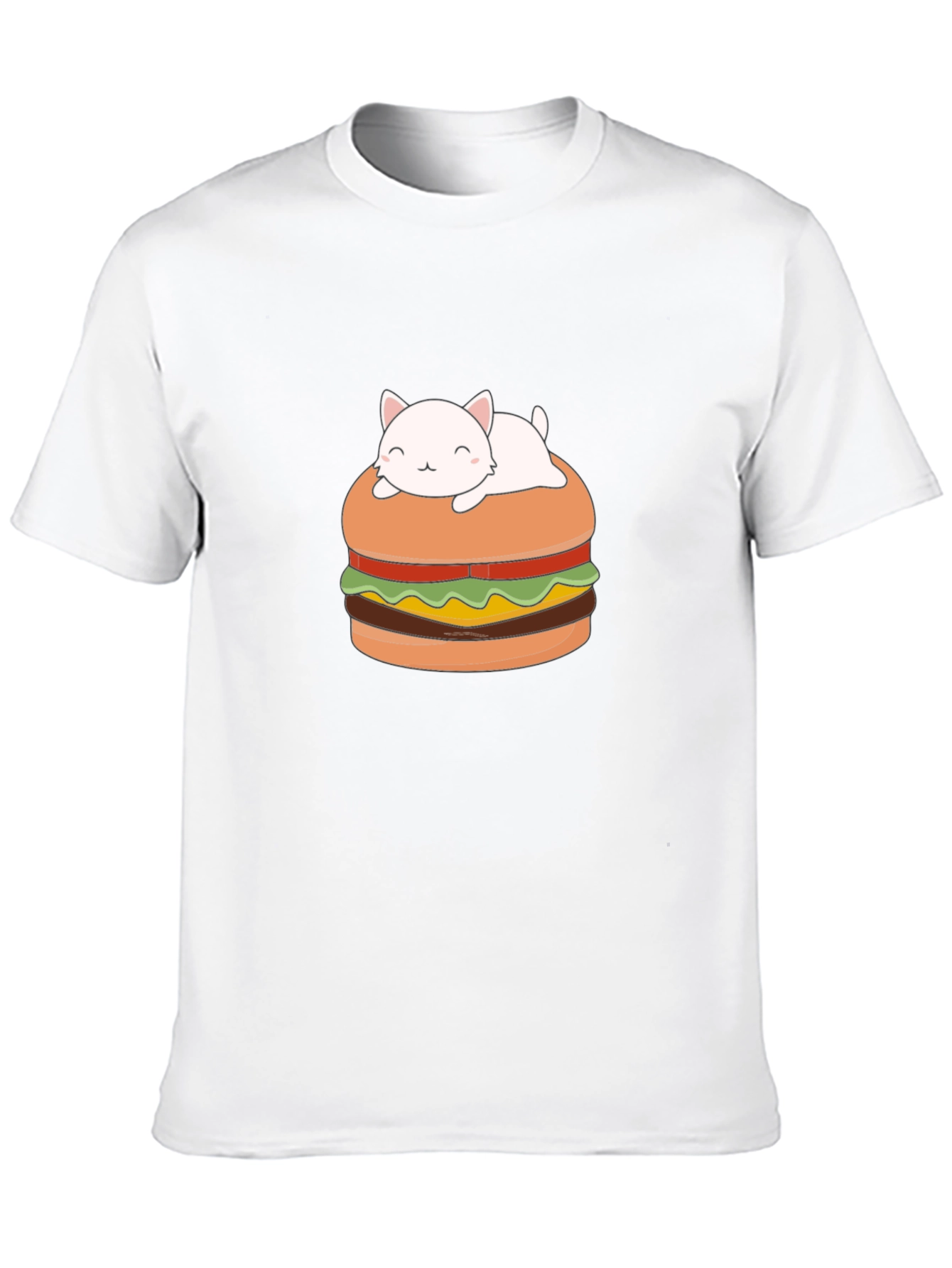 Cat Burger Graphic Tee - Unisex Black T-Shirt