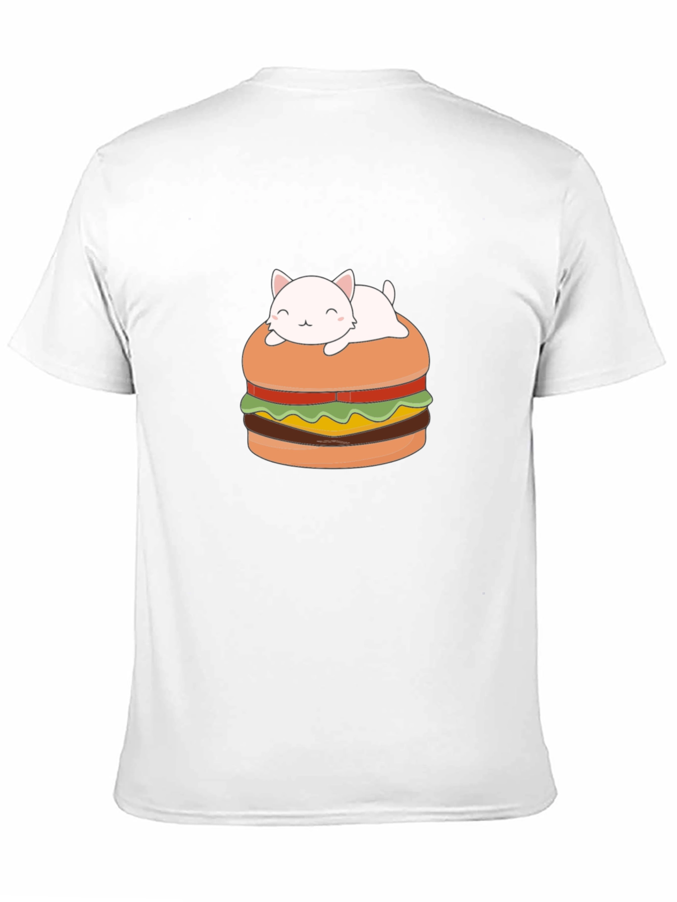 Cat Burger Graphic Tee - Unisex Black T-Shirt