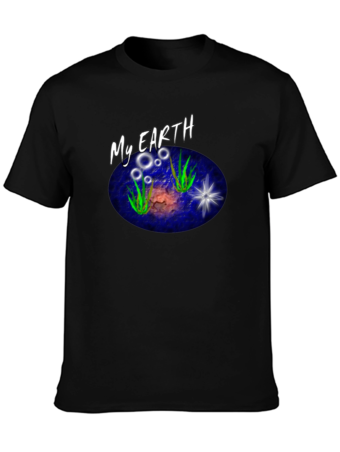 My Earth Graphic T-Shirt - Black Cotton Tee
