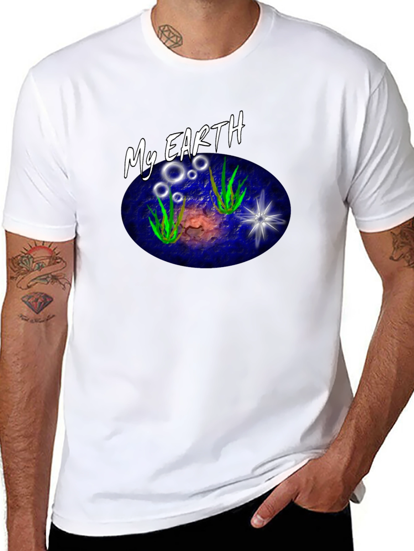 My Earth Graphic T-Shirt - Black Cotton Tee