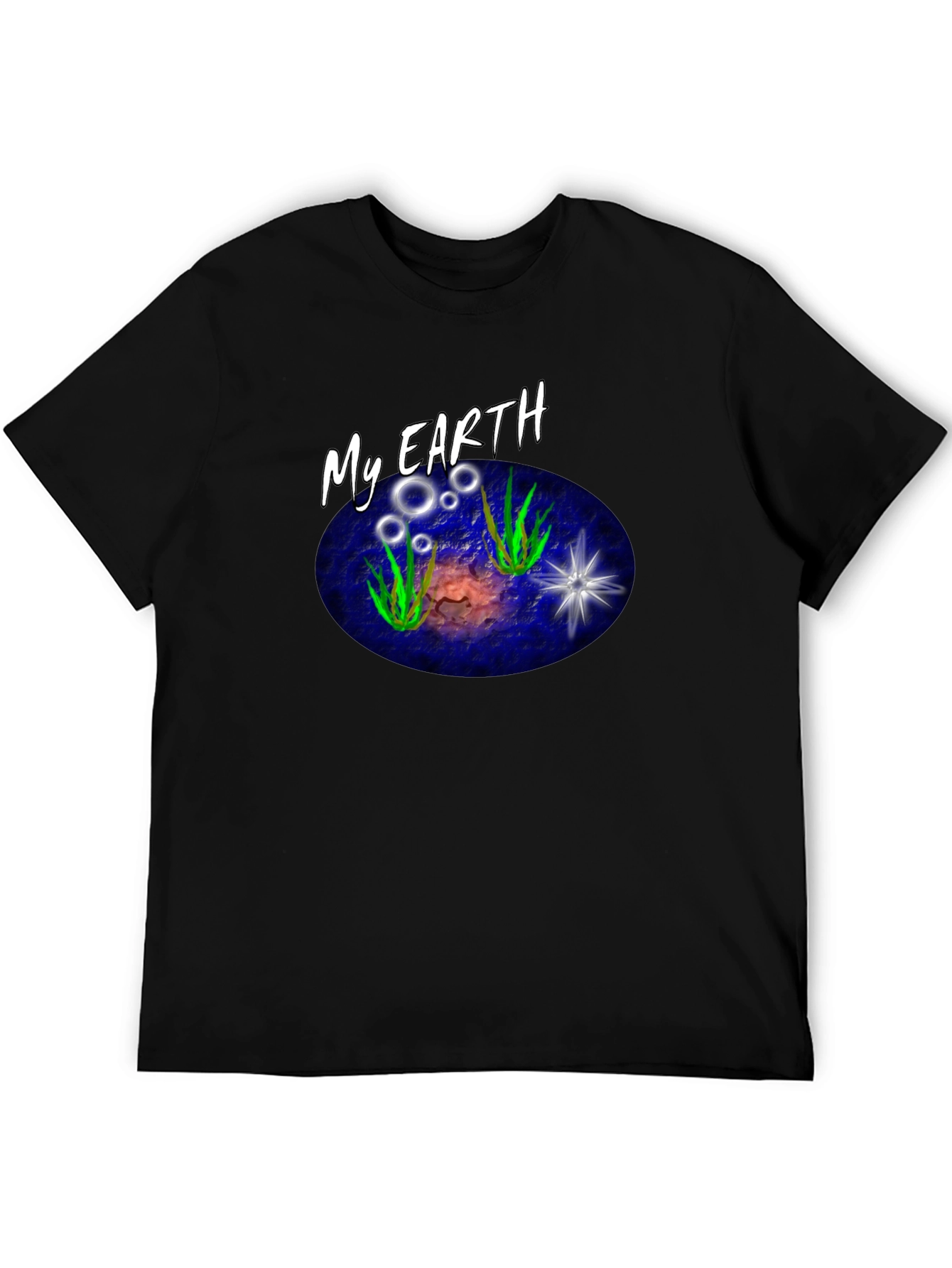 My Earth Graphic T-Shirt - Black Cotton Tee