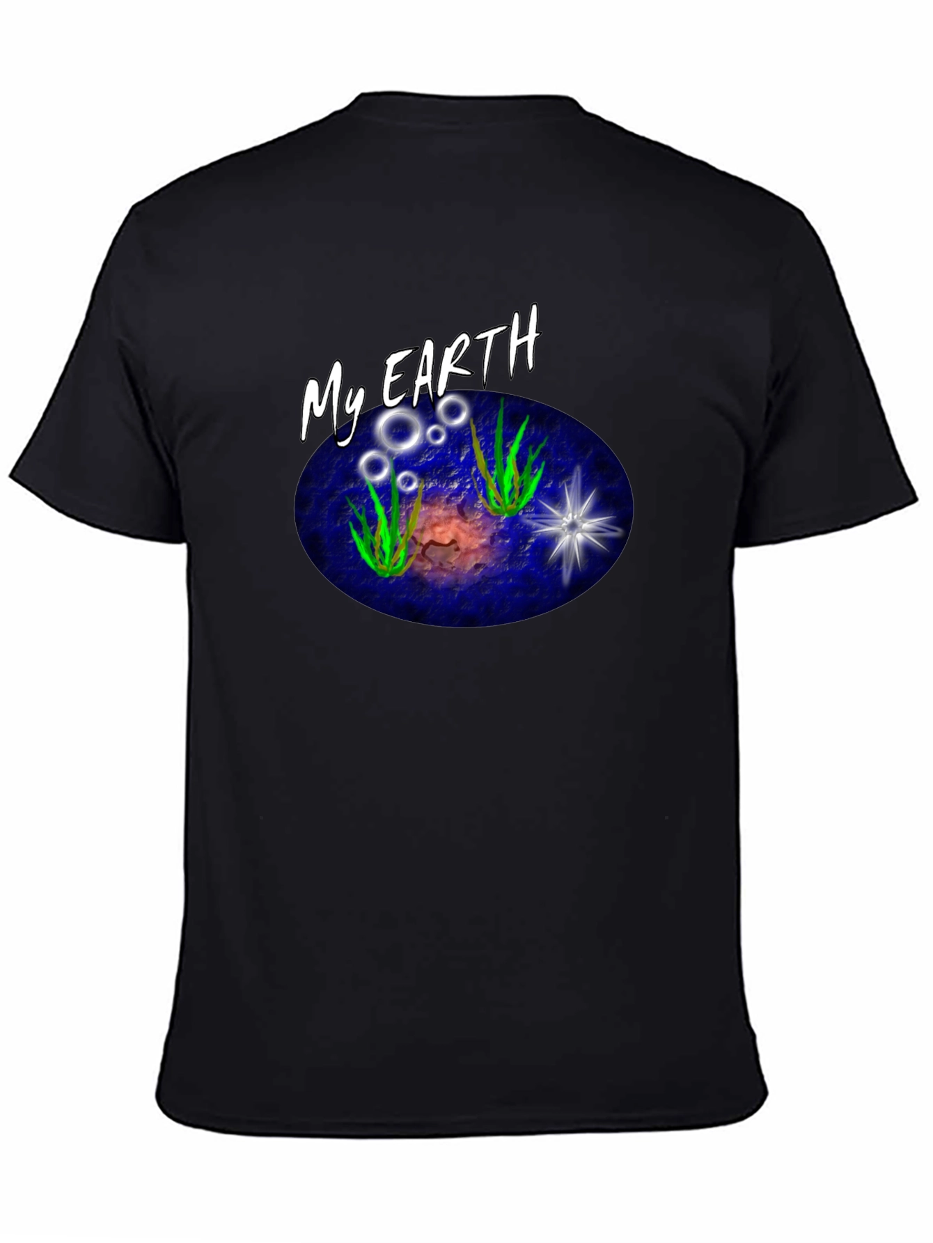 My Earth Graphic T-Shirt - Black Cotton Tee