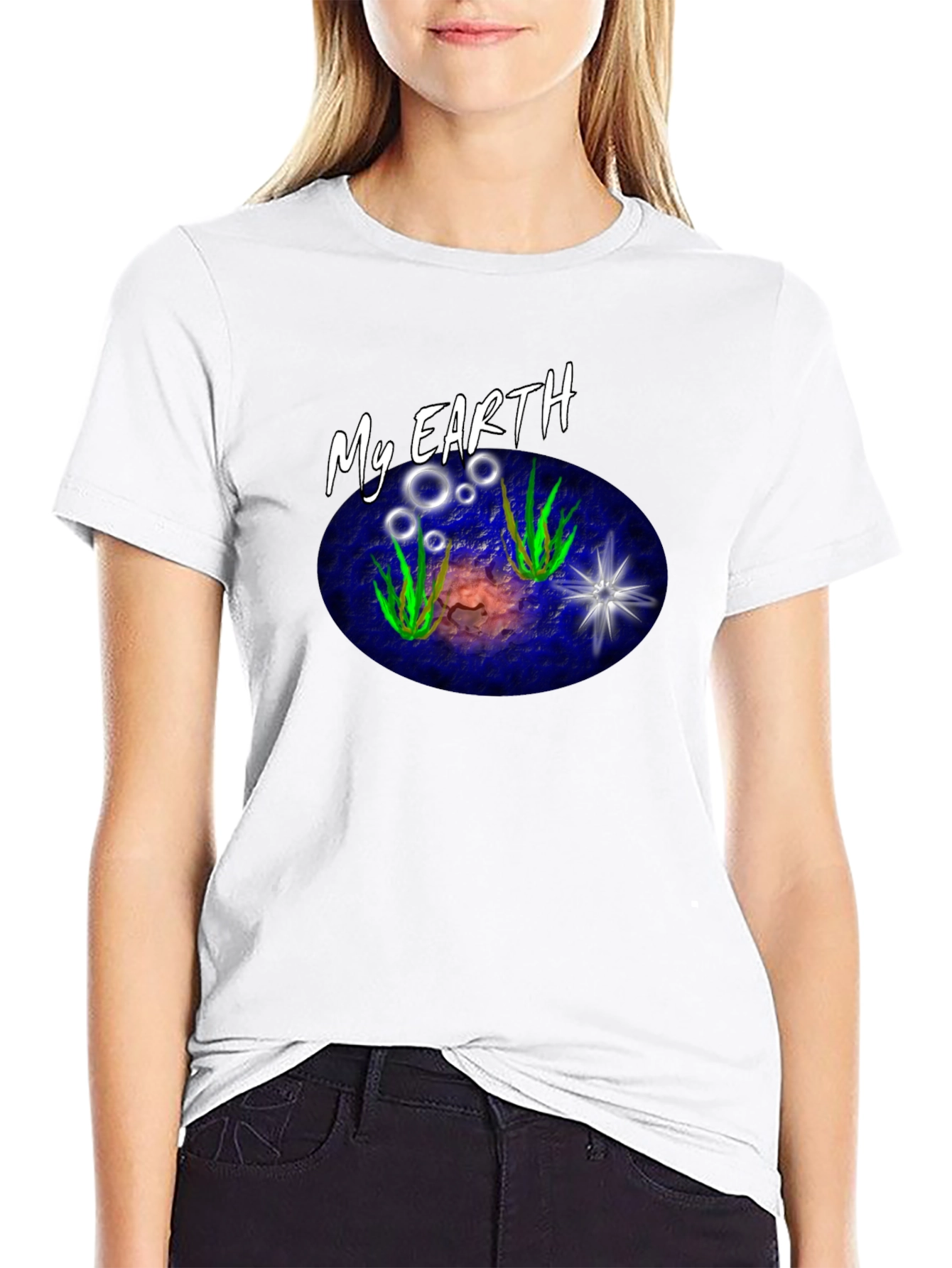 My Earth Graphic T-Shirt - Black Cotton Tee