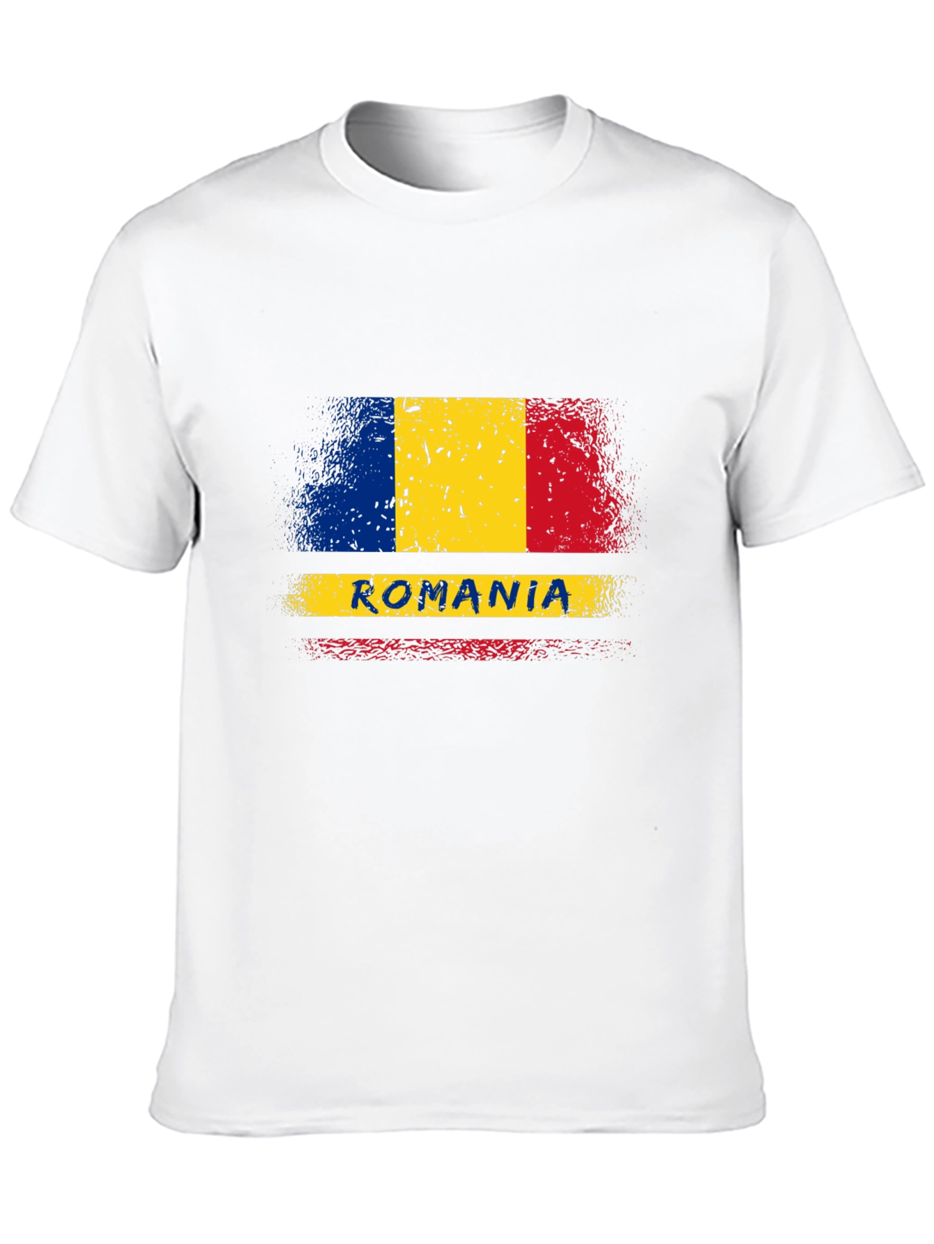 Romania Flag T-Shirt - Distressed Design