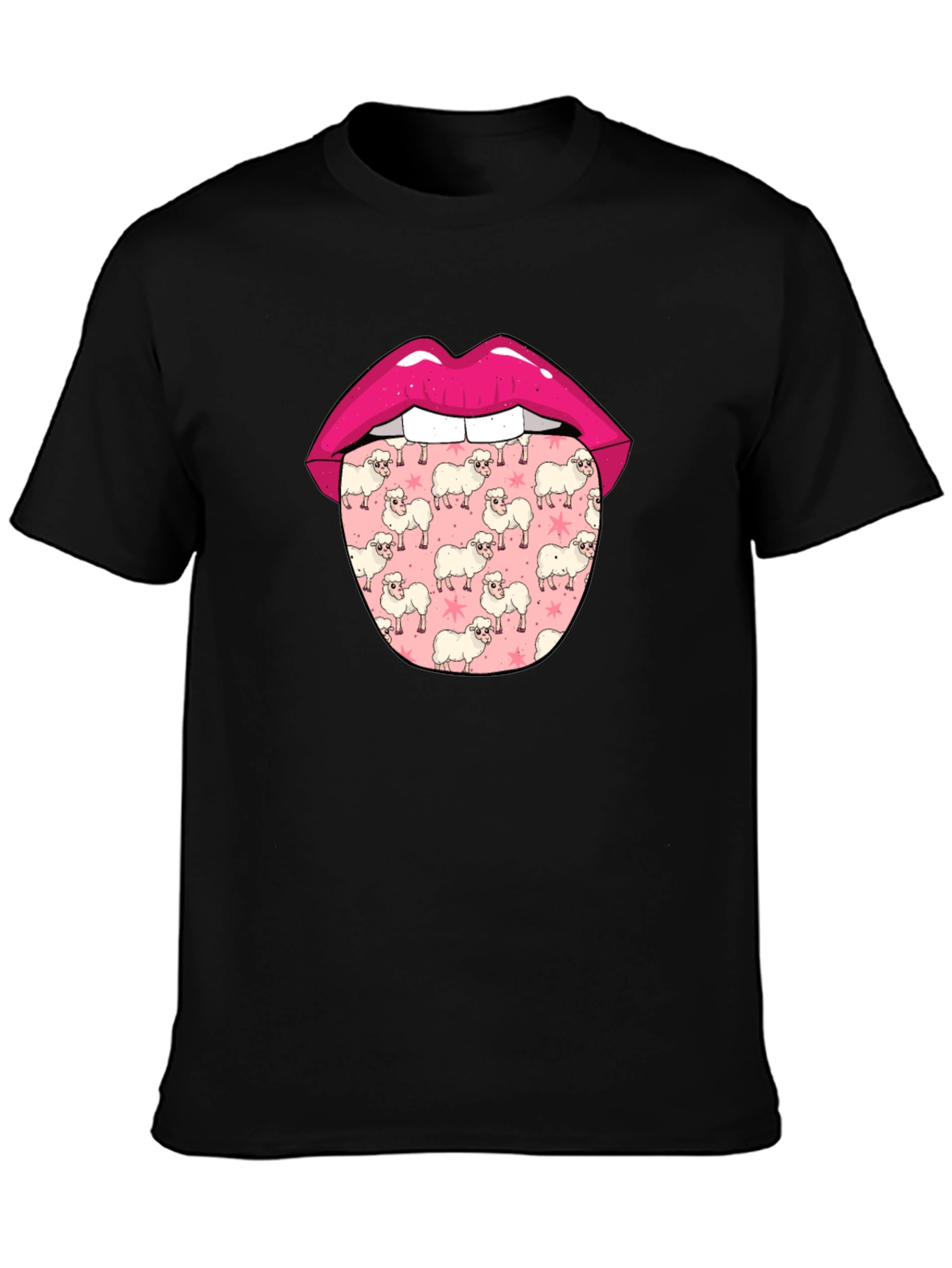Sheep Tongue Graphic Tee - Quirky Mens T-Shirt