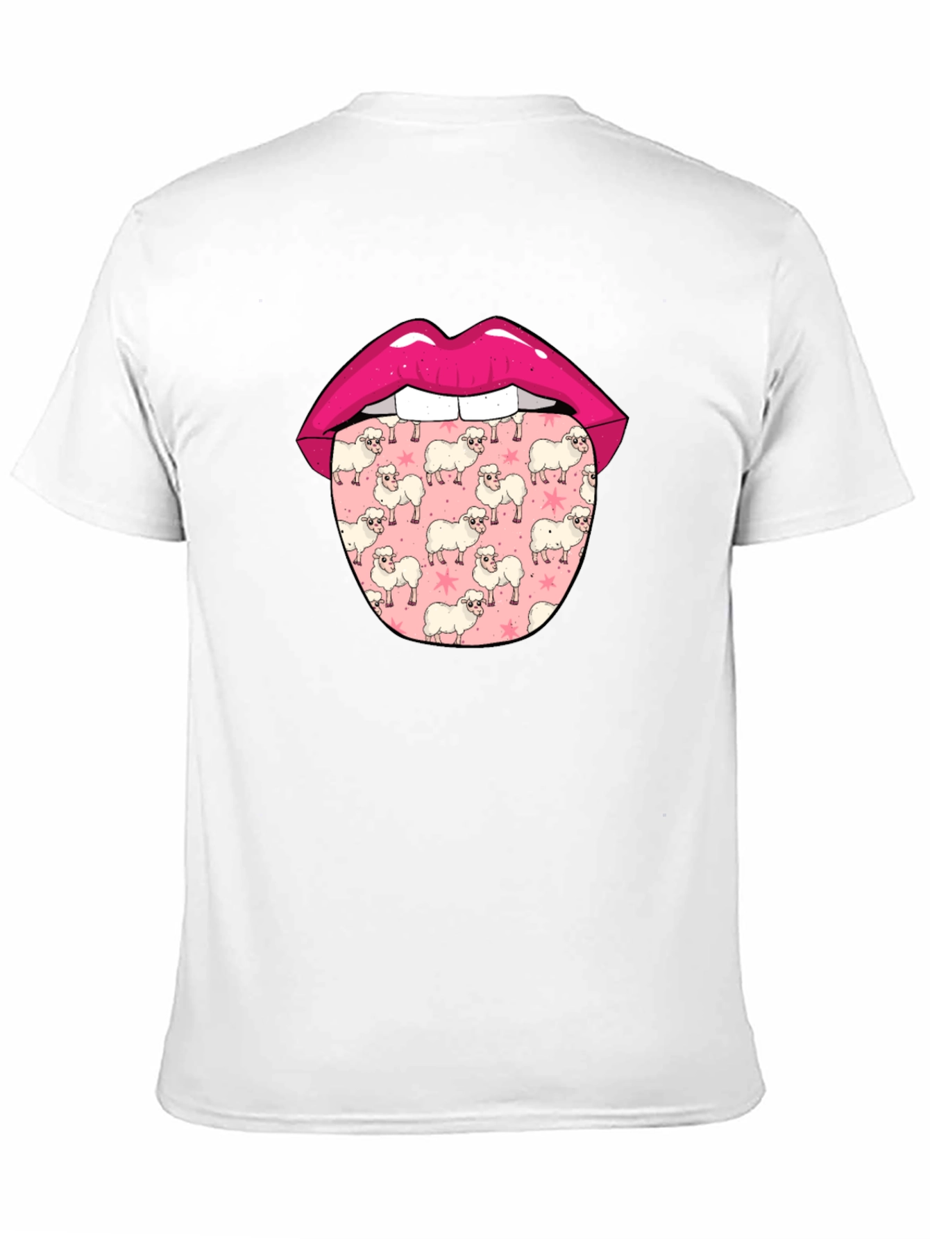 Sheep Tongue Graphic Tee - Quirky Mens T-Shirt