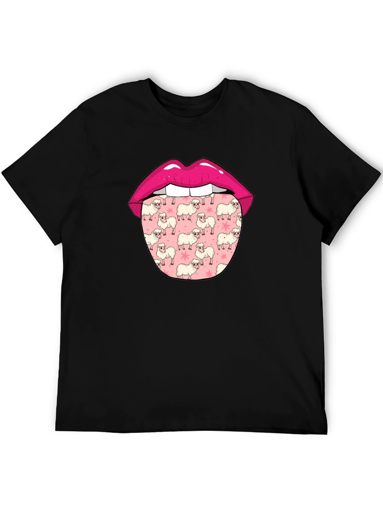 Sheep Tongue Graphic Tee - Quirky Mens T-Shirt