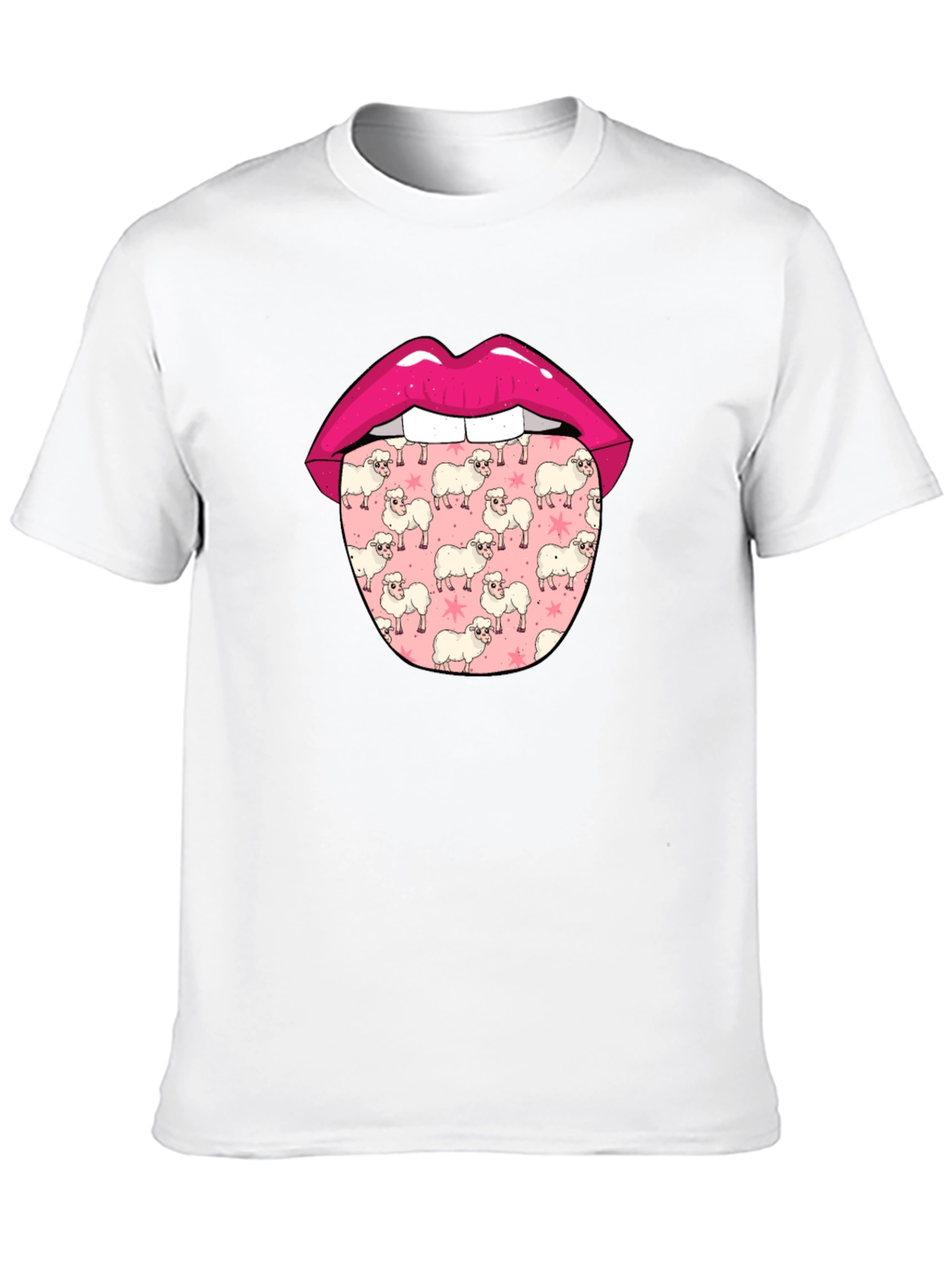 Sheep Tongue Graphic Tee - Quirky Mens T-Shirt