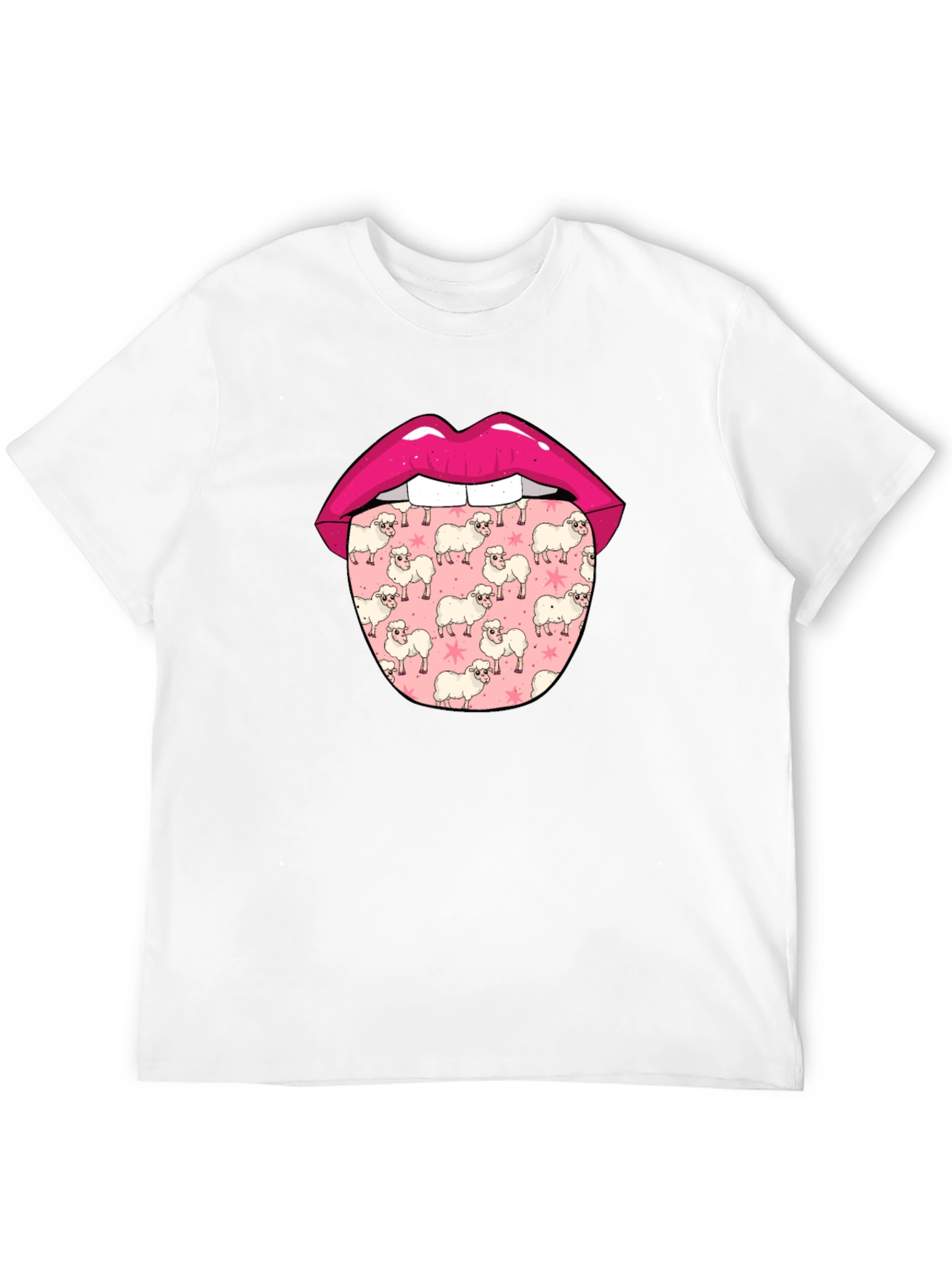 Sheep Tongue Graphic Tee - Quirky Mens T-Shirt