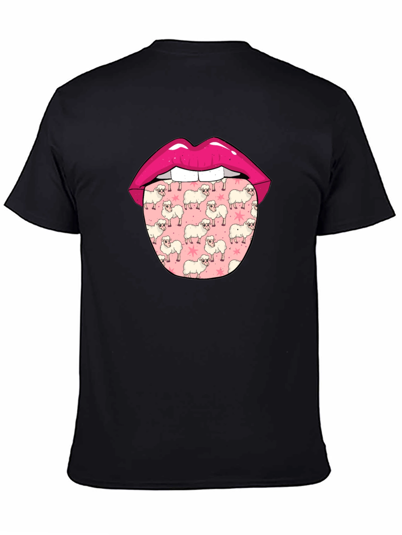 Sheep Tongue Graphic Tee - Quirky Mens T-Shirt
