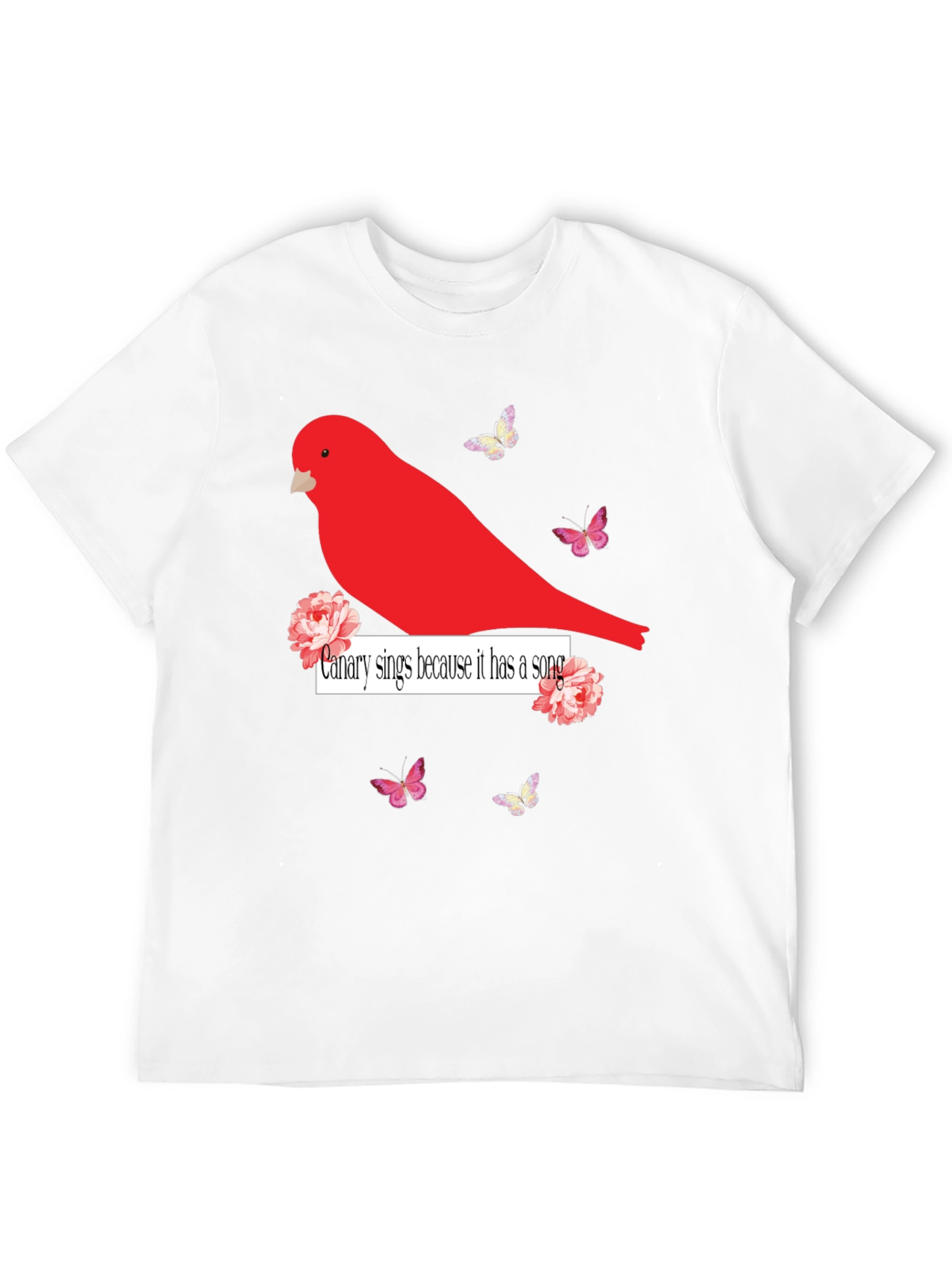 Canary Sings Graphic T-Shirt - Unique Design