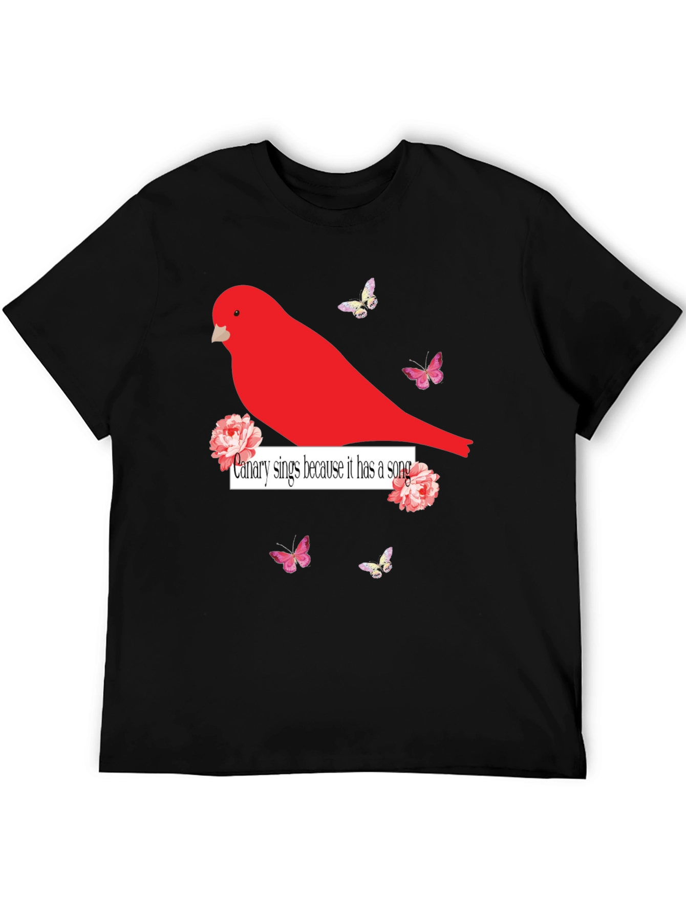 Canary Sings Graphic T-Shirt - Unique Design
