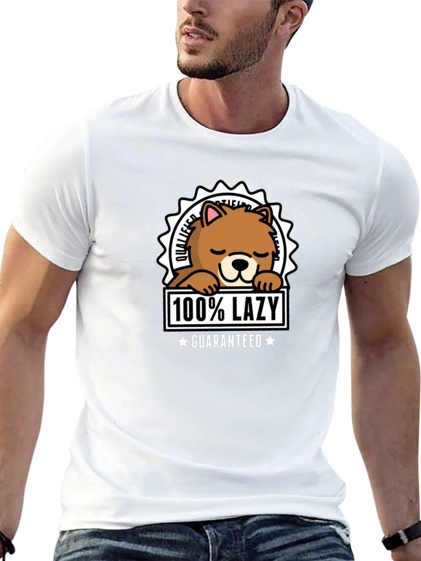 100% Lazy Guaranteed Graphic Tee