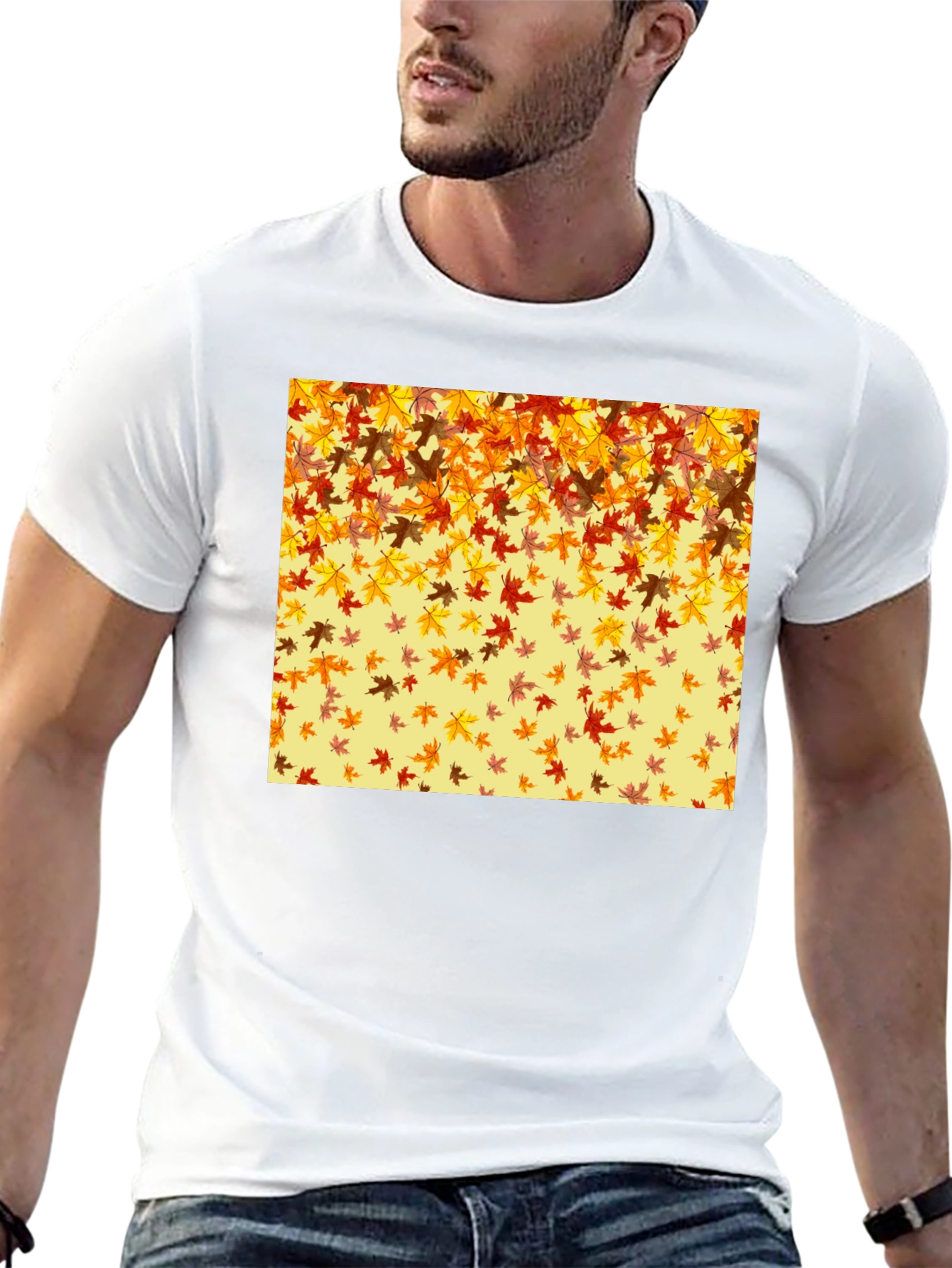 Autumn Leaves Graphic Tee - Fall Season Style
