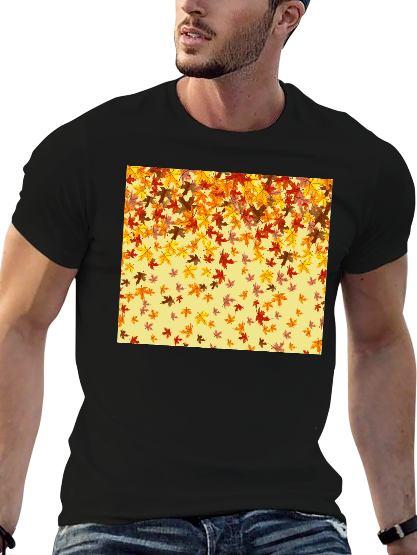 Autumn Leaves Graphic Tee - Fall Season Style