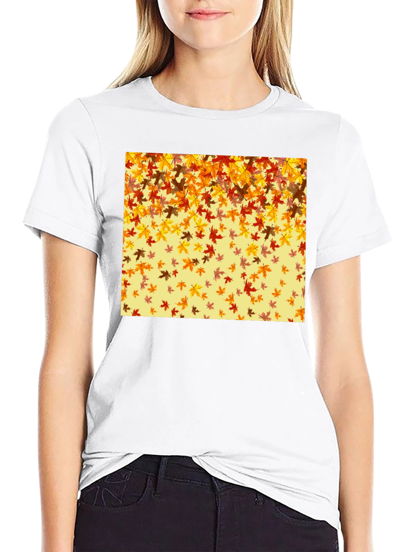 Autumn Leaves Graphic Tee - Fall Season Style