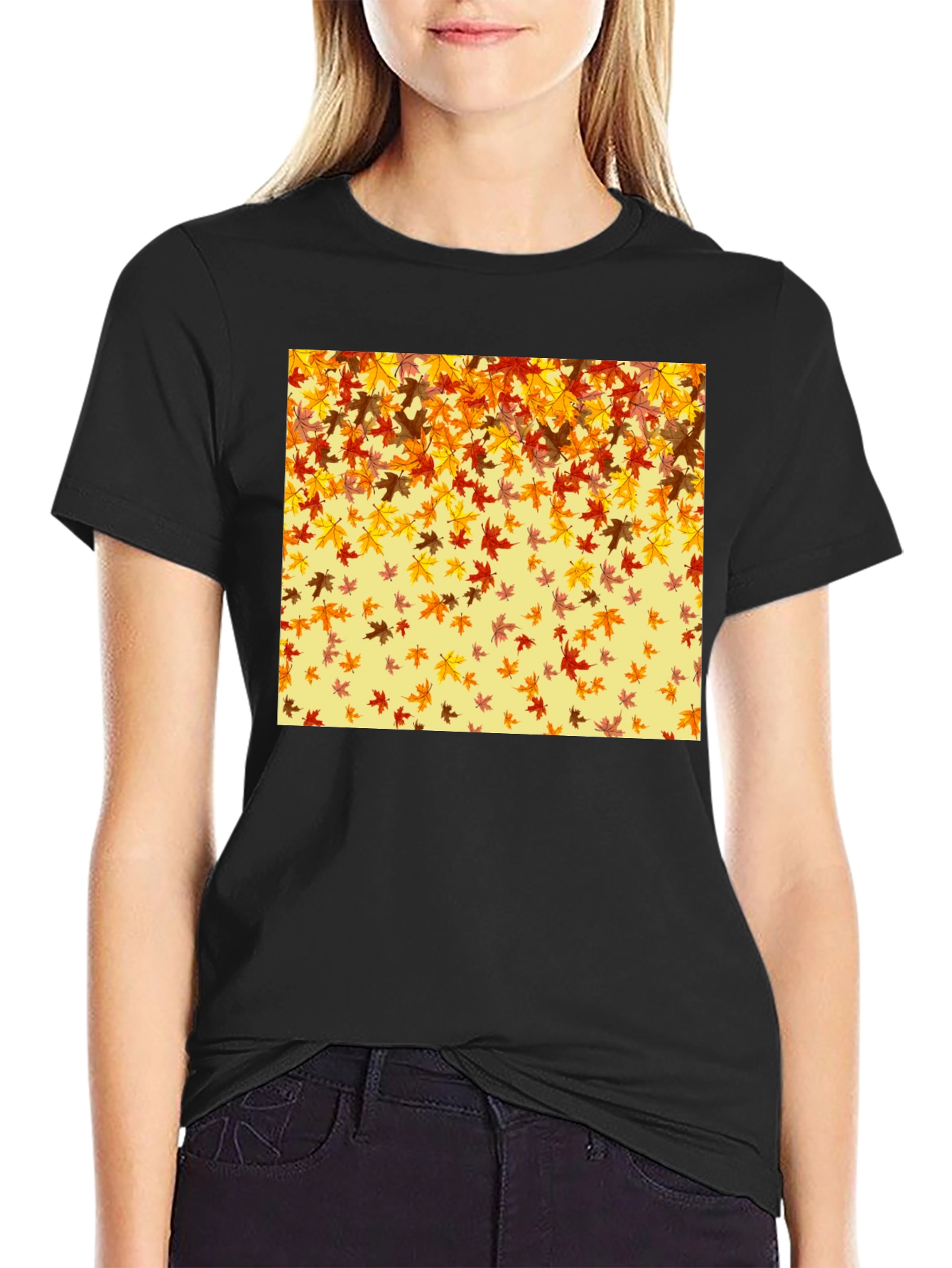 Autumn Leaves Graphic Tee - Fall Season Style
