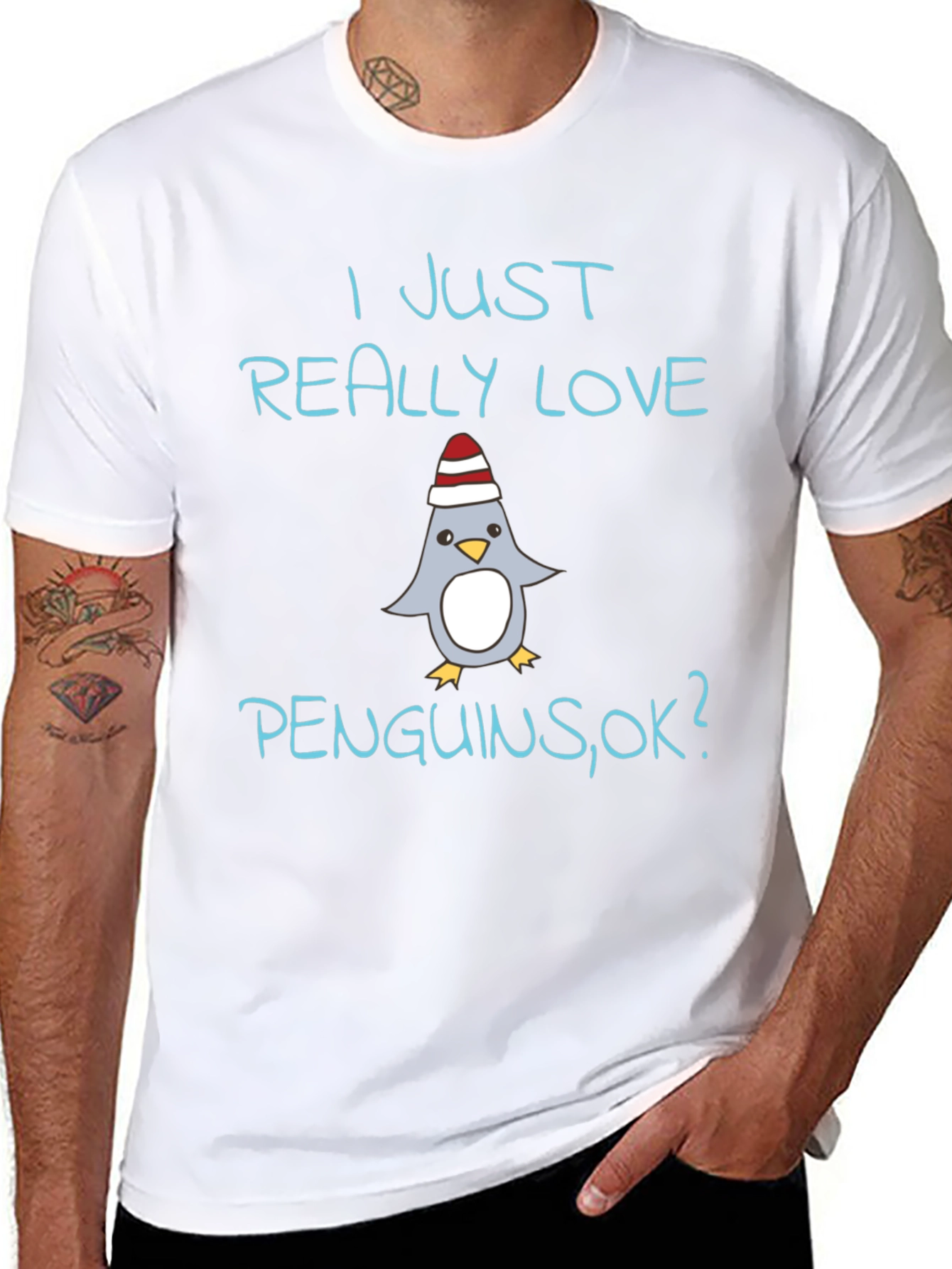 I Love Penguins Graphic T-Shirt