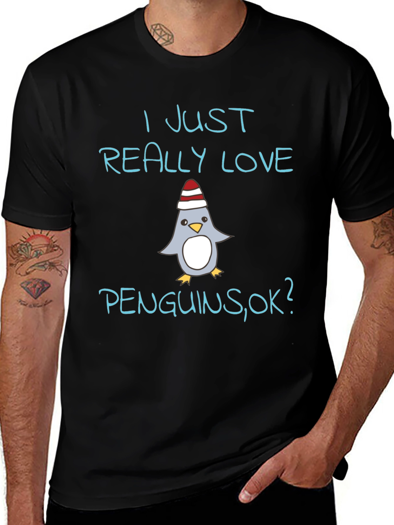 I Love Penguins Graphic T-Shirt