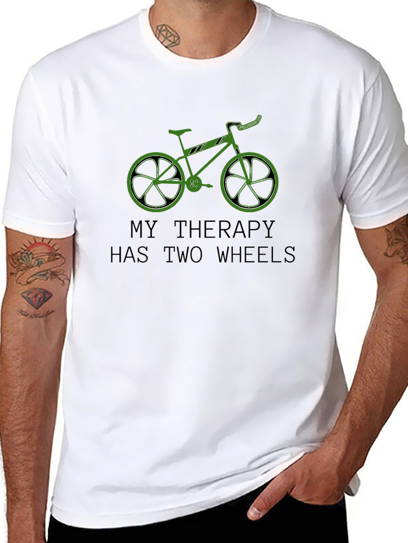My Therapy Has Two Wheels Graphic Tee