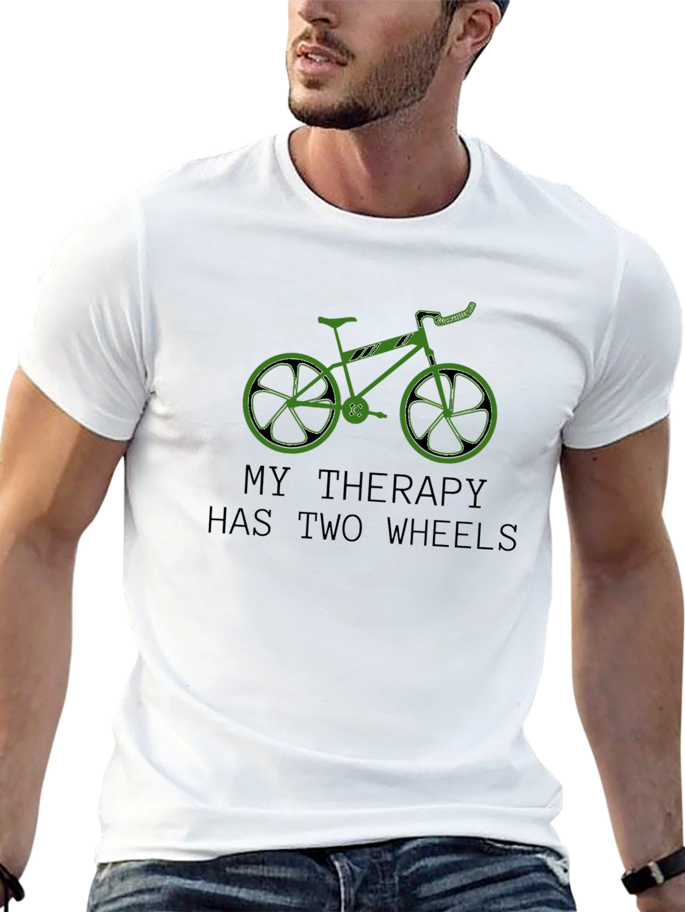 My Therapy Has Two Wheels Graphic Tee