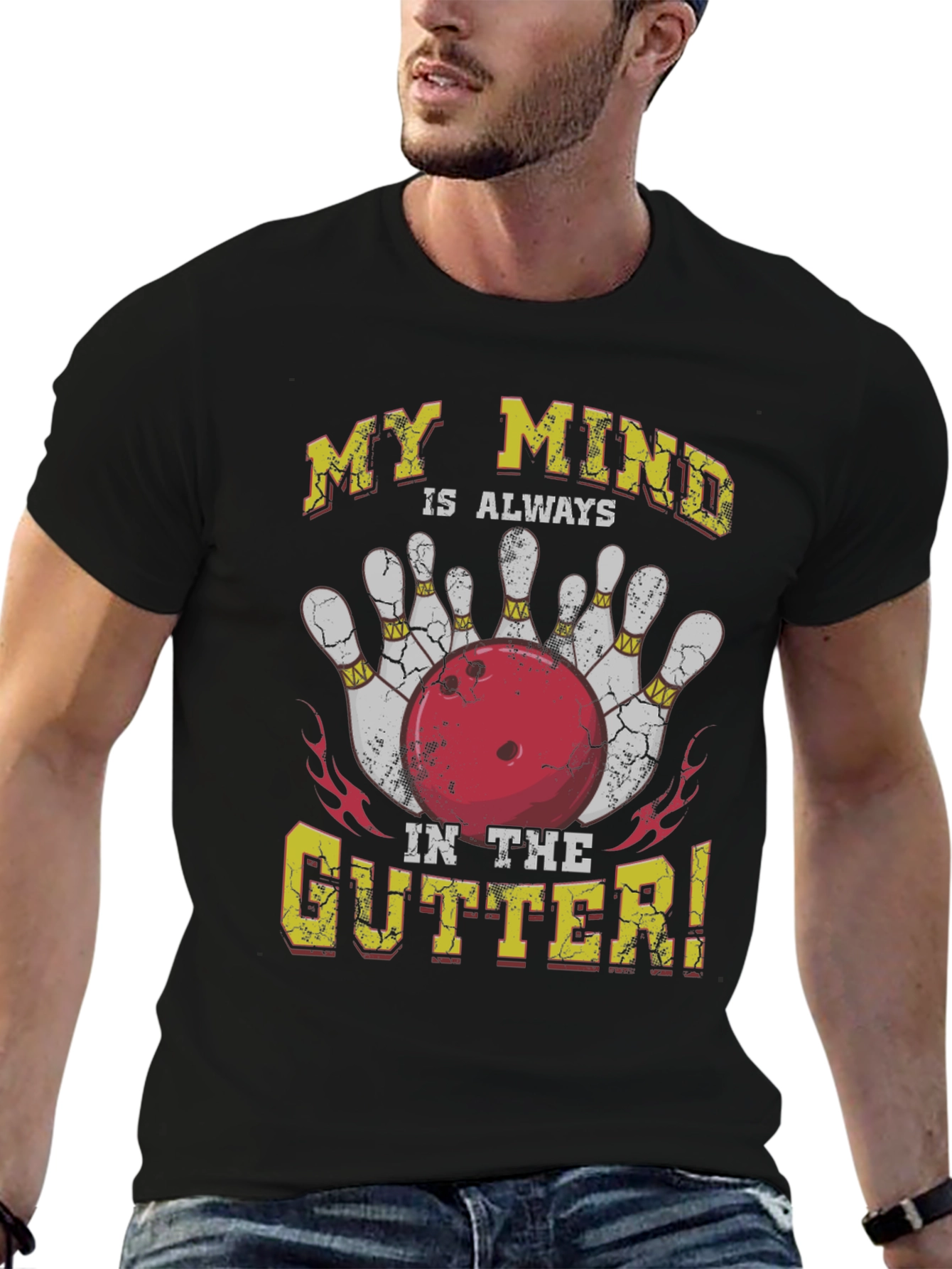 Bowling Mind in the Gutter Graphic Tee