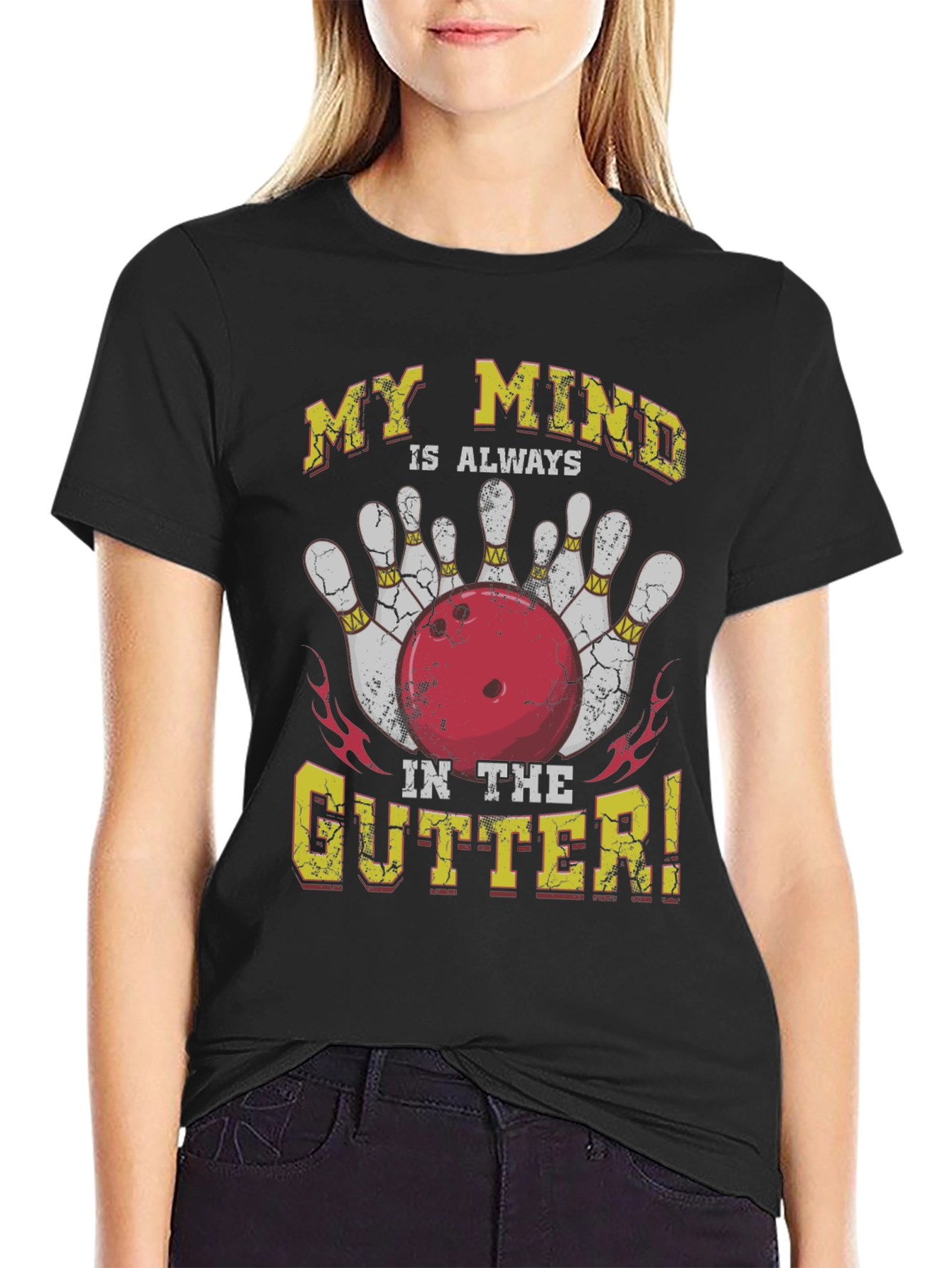 Bowling Mind in the Gutter Graphic Tee