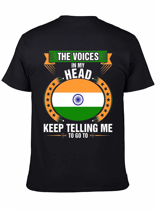 India Flag Tee: The Voices in My Head T-Shirt