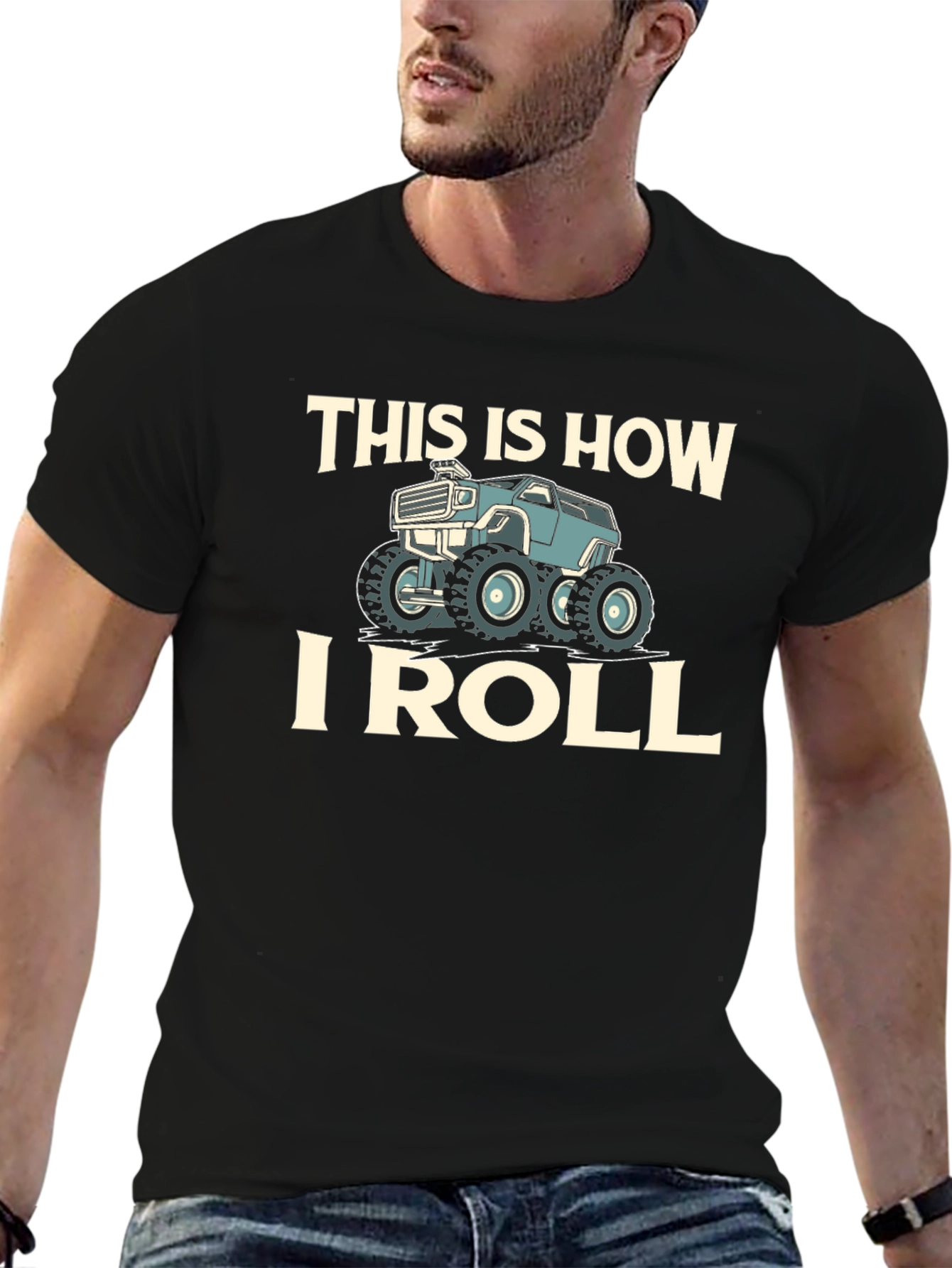 This Is How I Roll Monster Truck Graphic T-Shirt