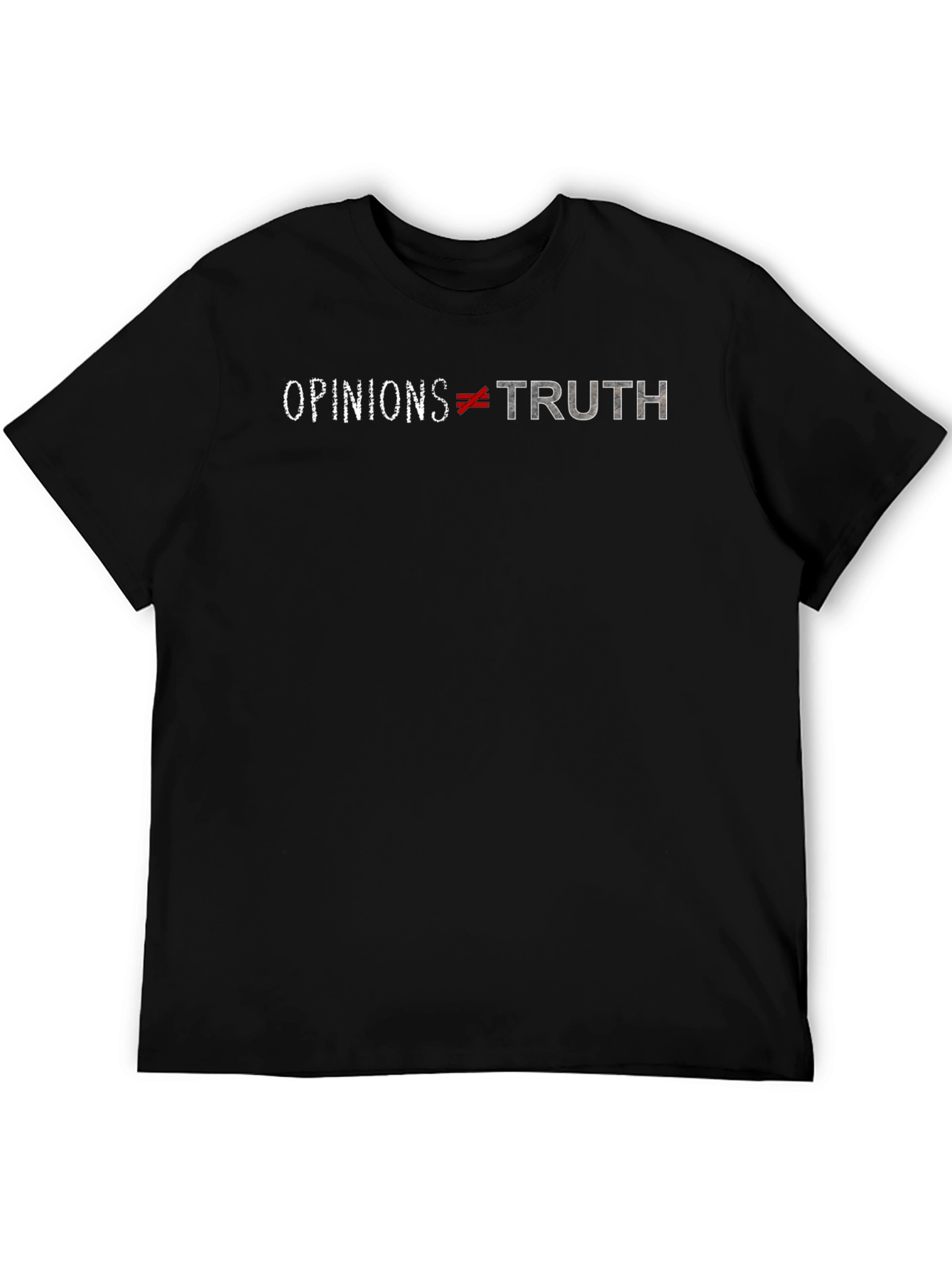 Opinions Not Truth Graphic T-Shirt - Black Cotton Tee
