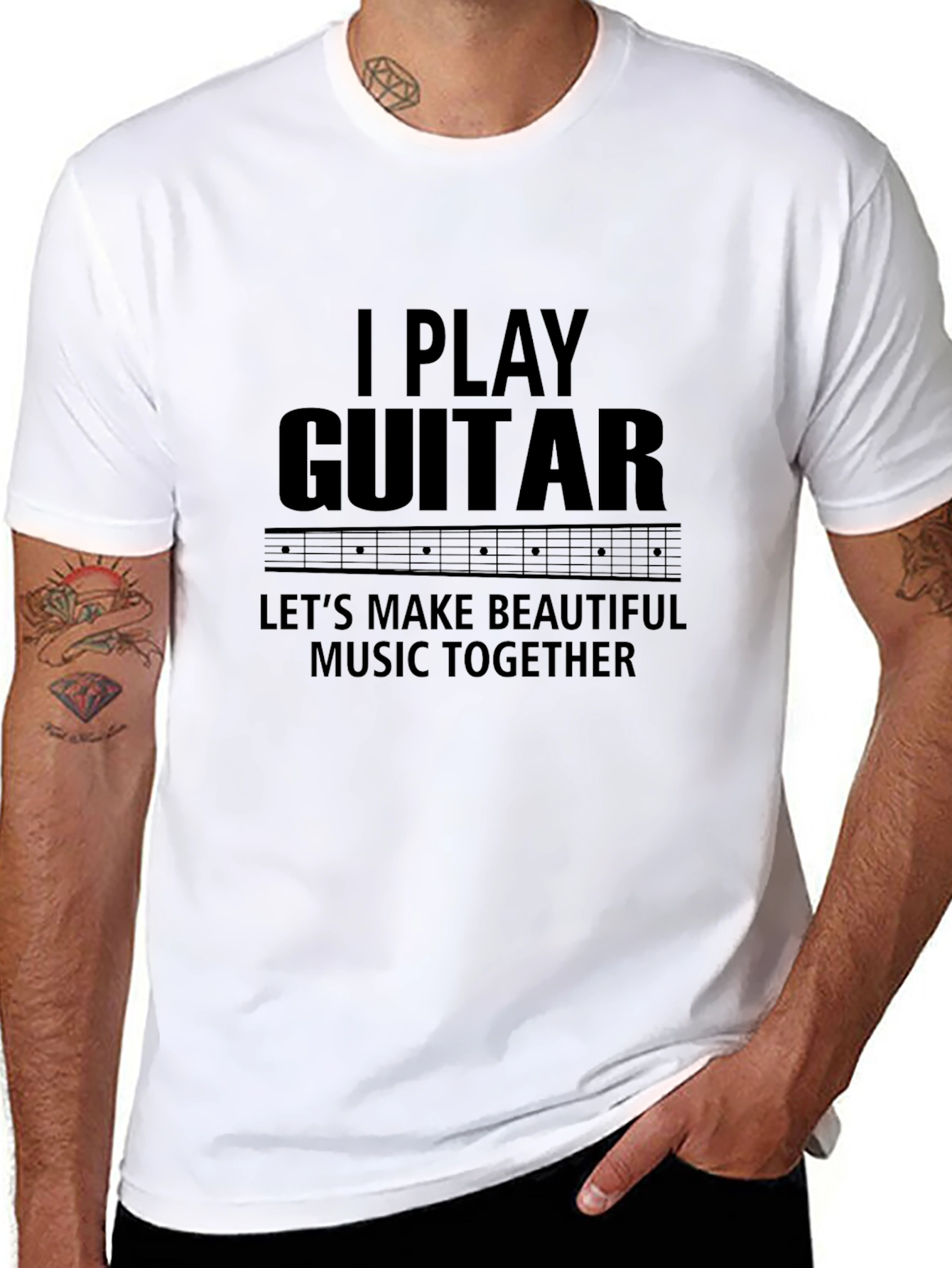 I Play Guitar Graphic Tee - Musician T-Shirt