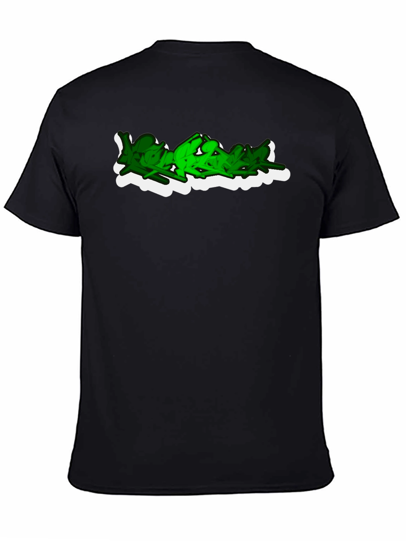 Urban Graffiti Style Black T-Shirt