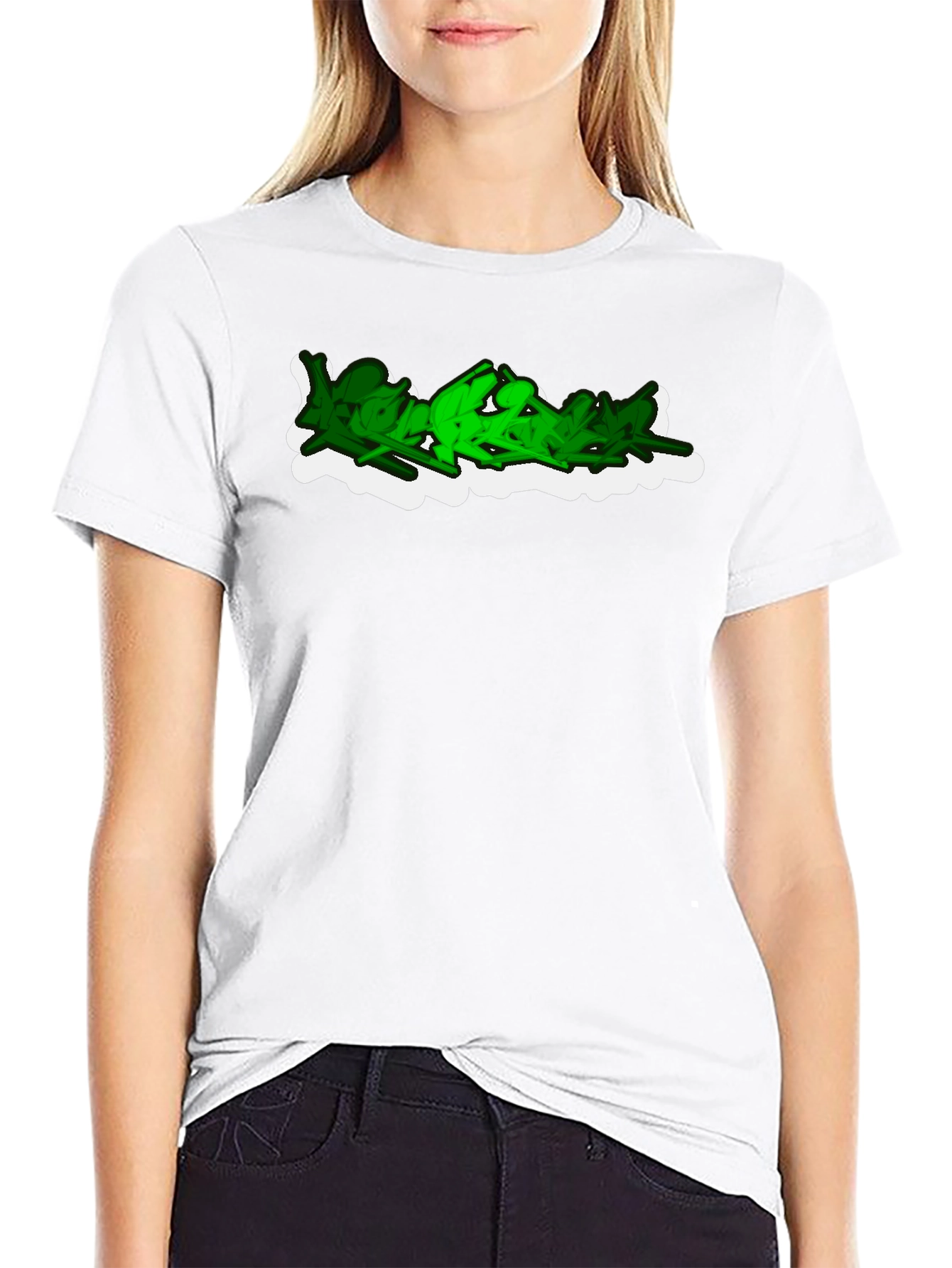 Urban Graffiti Style Black T-Shirt