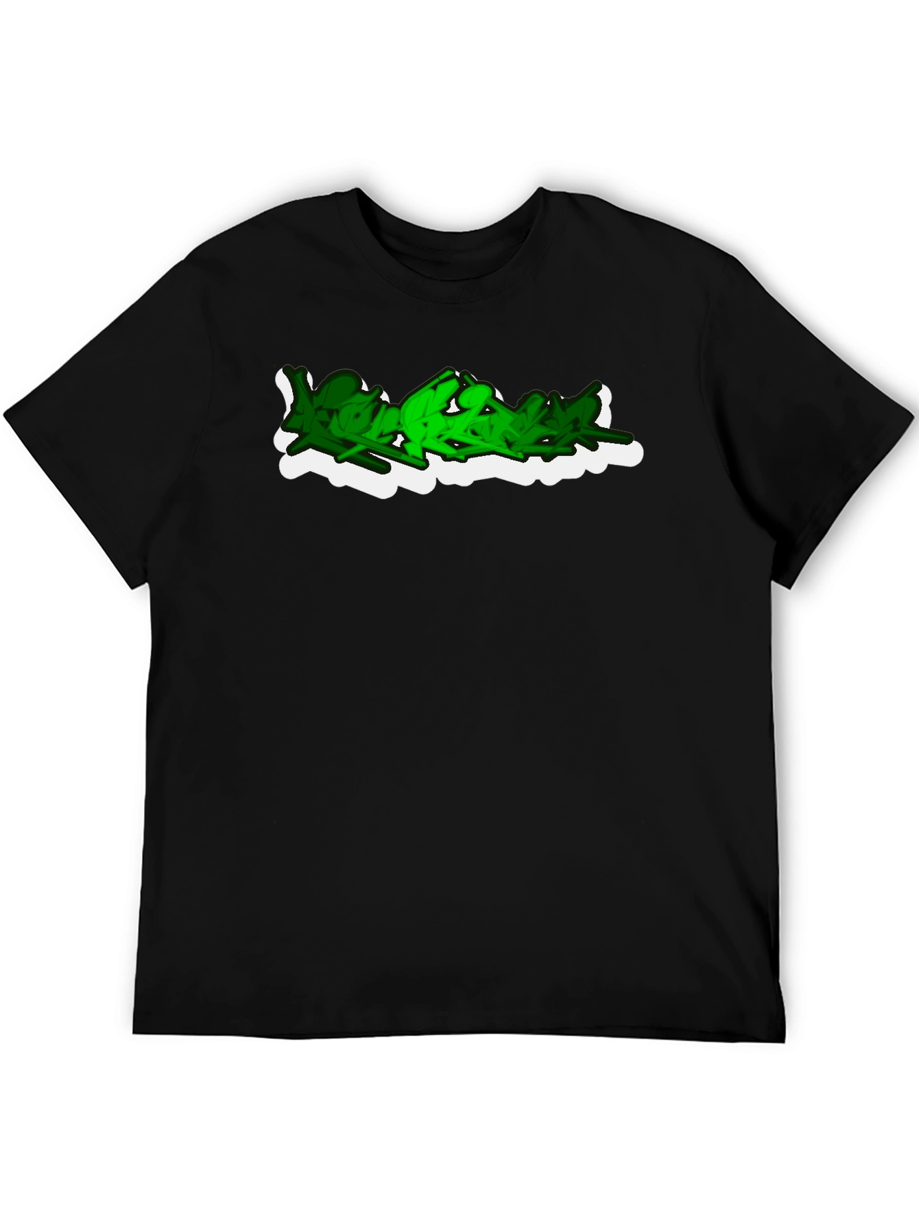 Urban Graffiti Style Black T-Shirt