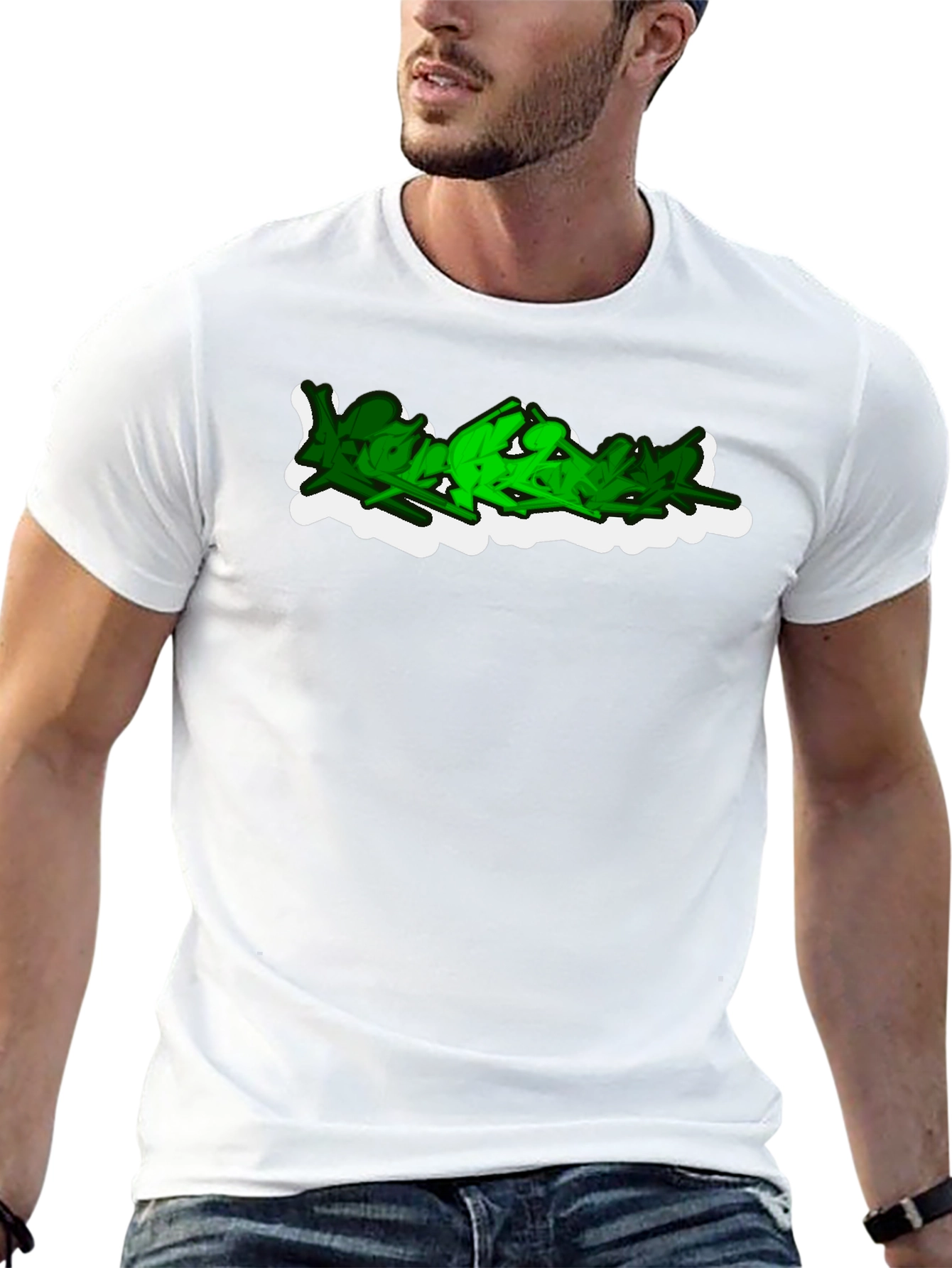 Urban Graffiti Style Black T-Shirt