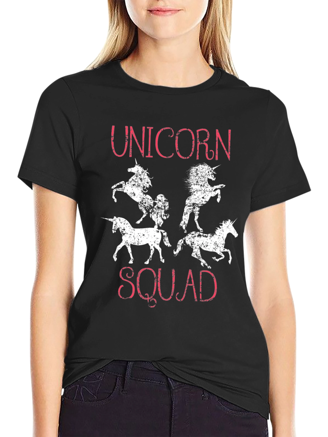 Unicorn Squad Graphic Tee - Black
