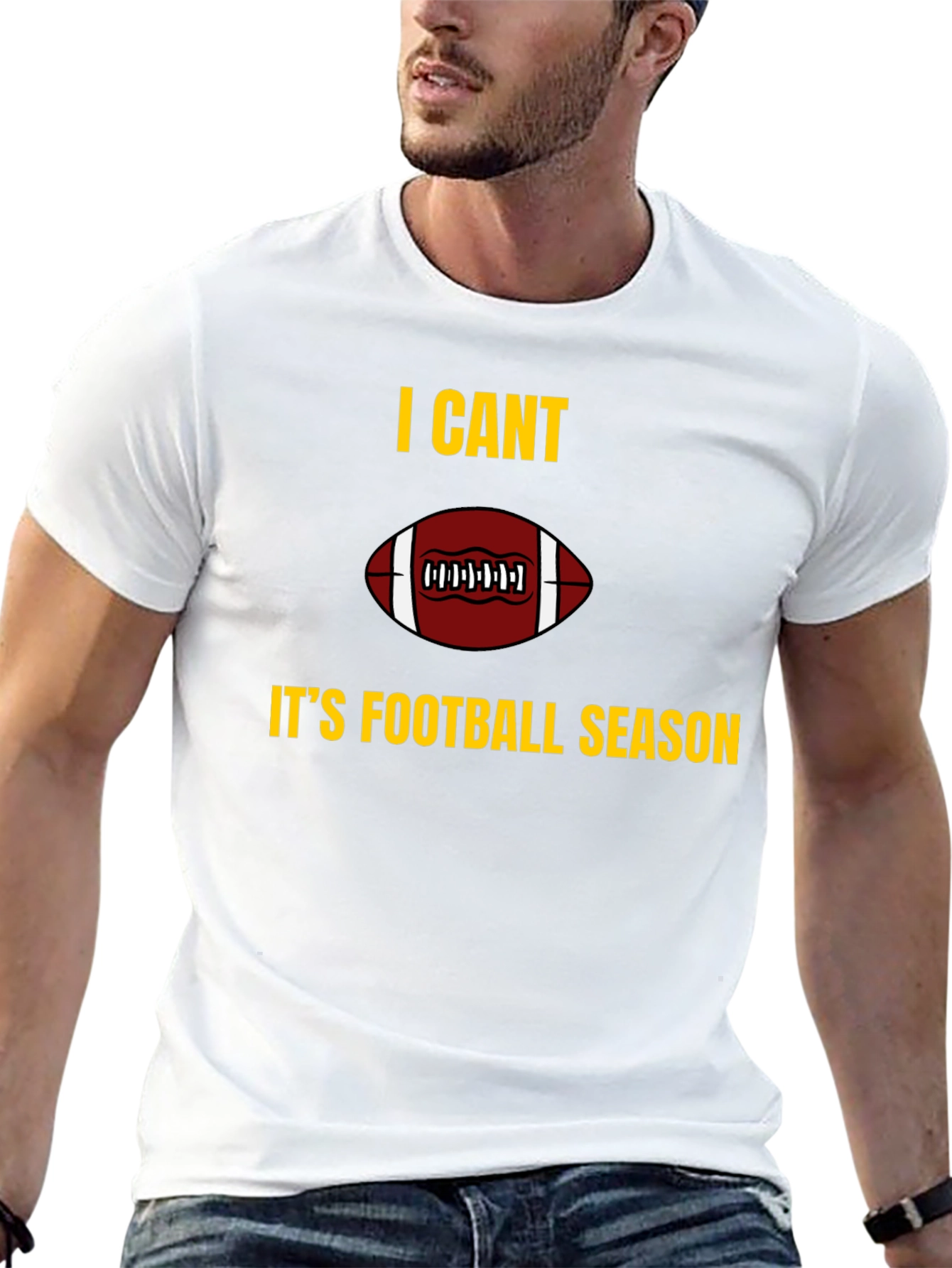 I Cant Its Football Season Graphic T-Shirt