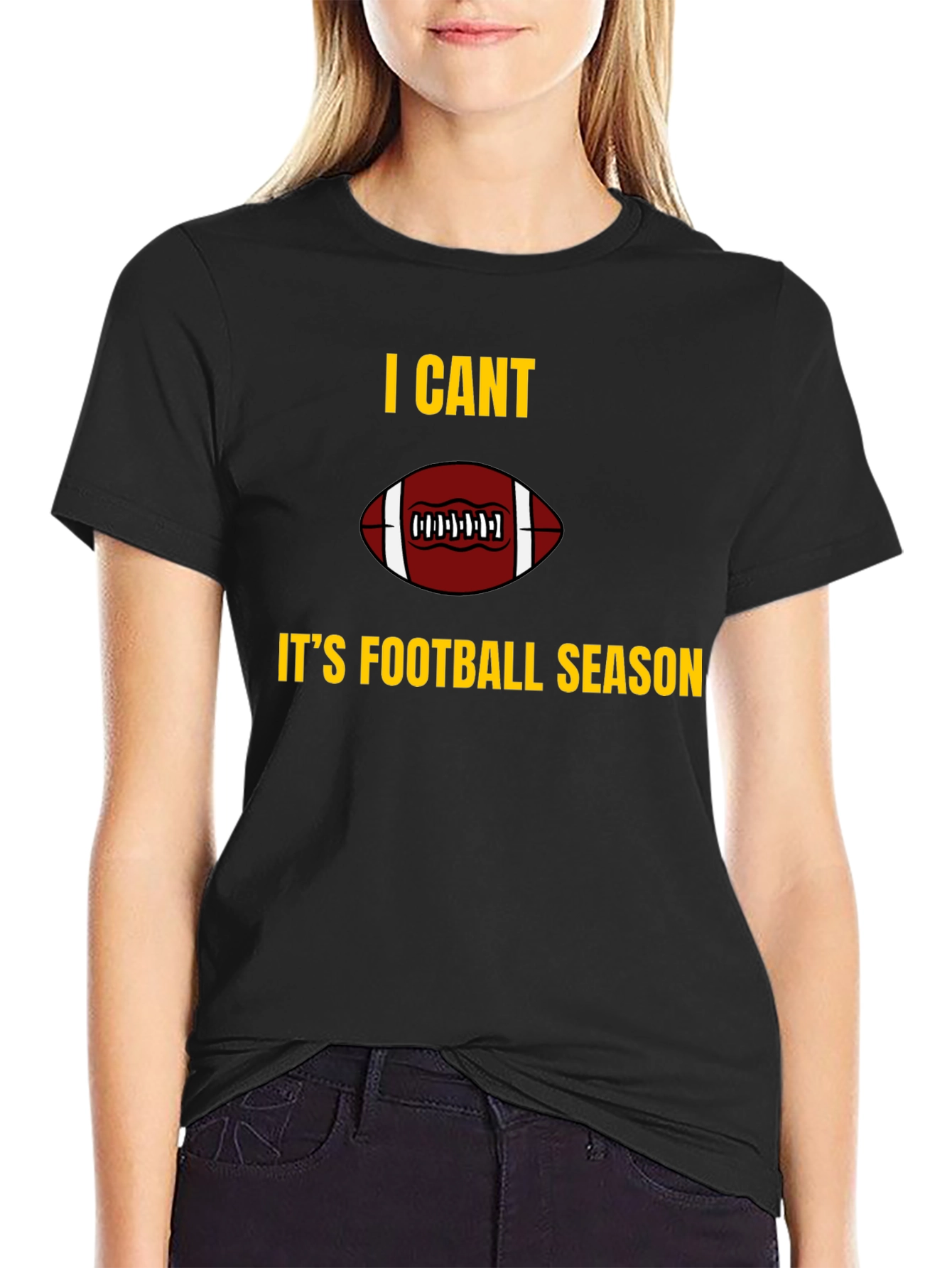 I Cant Its Football Season Graphic T-Shirt