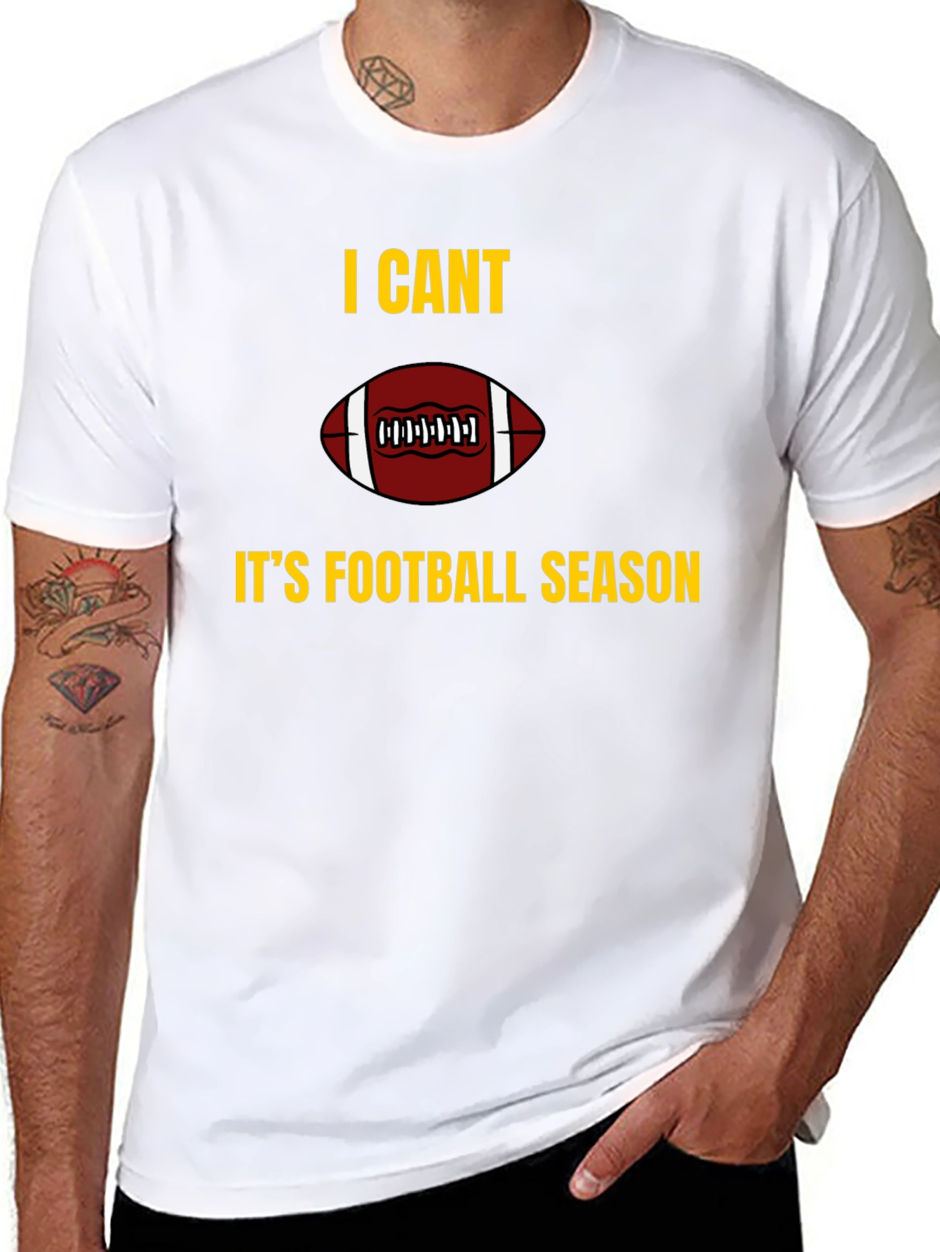 I Cant Its Football Season Graphic T-Shirt