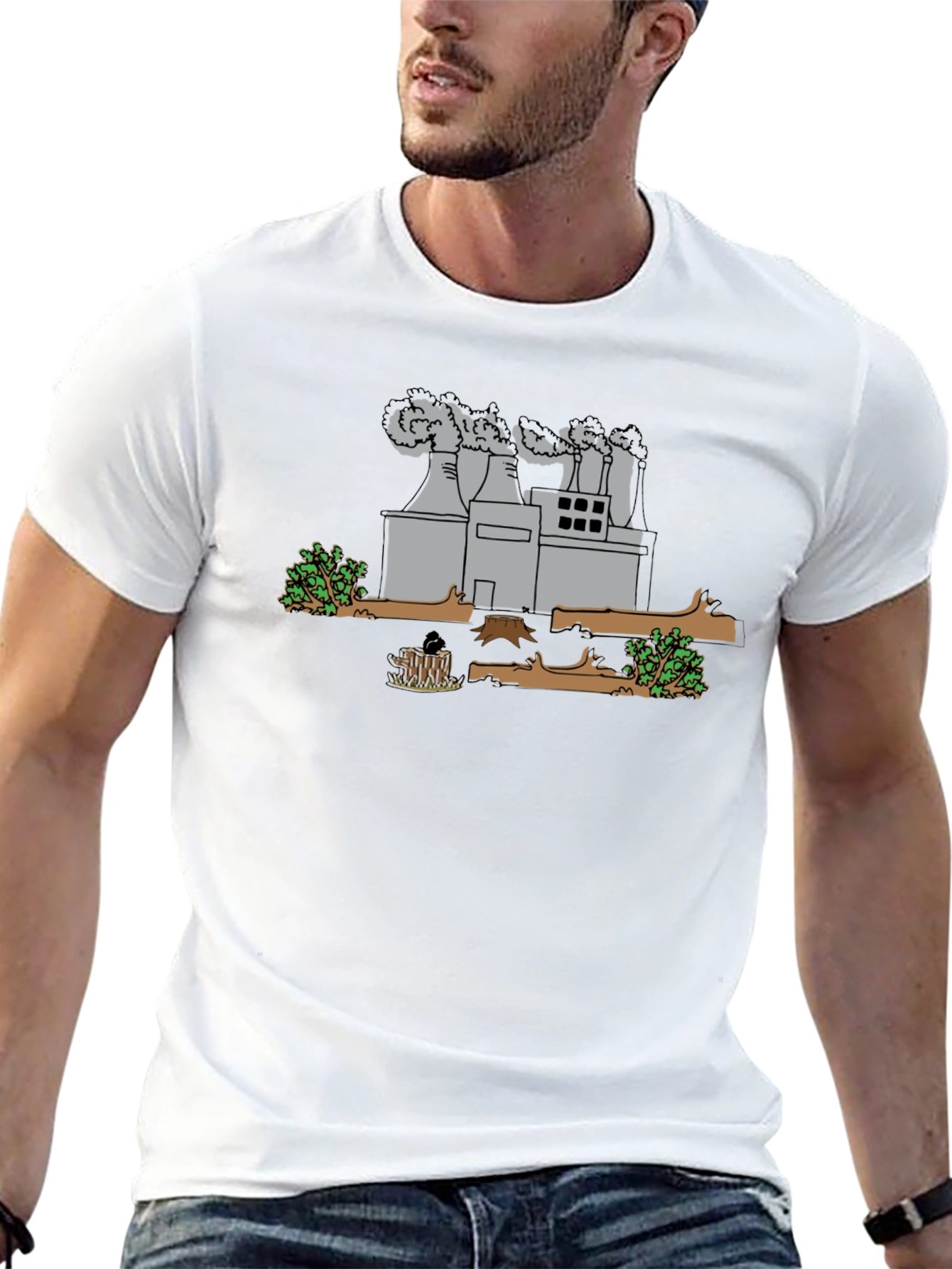 Environmental Cartoon T-Shirt