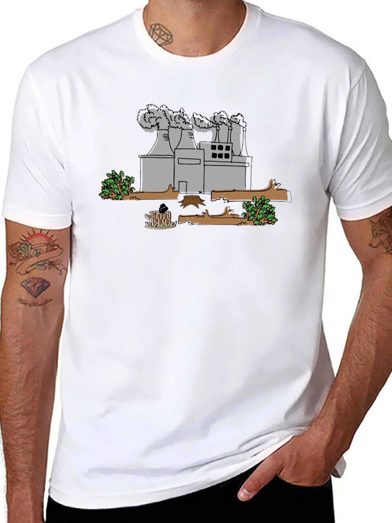 Environmental Cartoon T-Shirt
