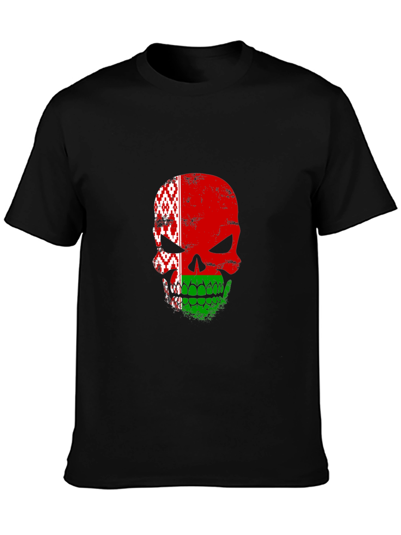 Belarus Skull Flag Graphic T-Shirt