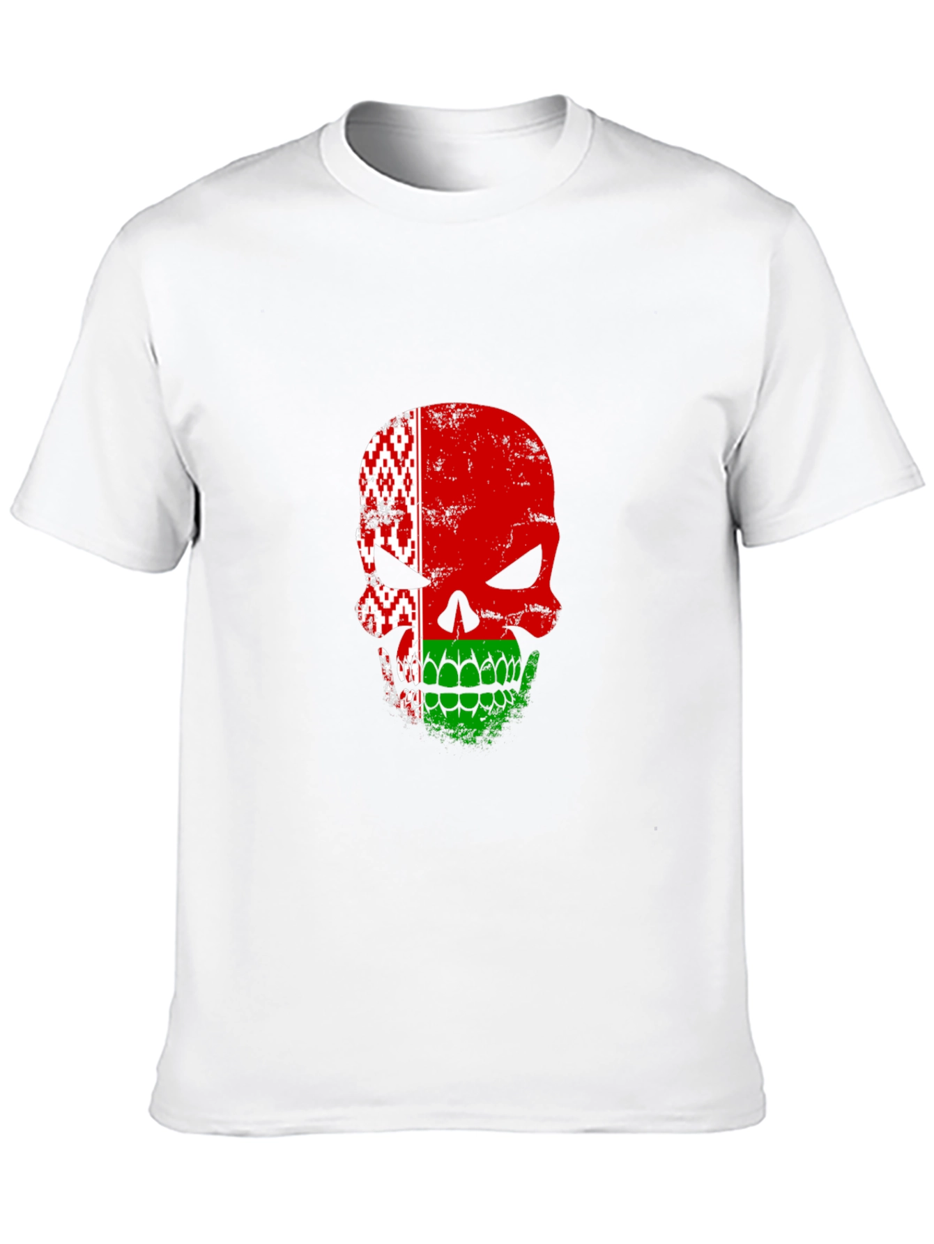 Belarus Skull Flag Graphic T-Shirt