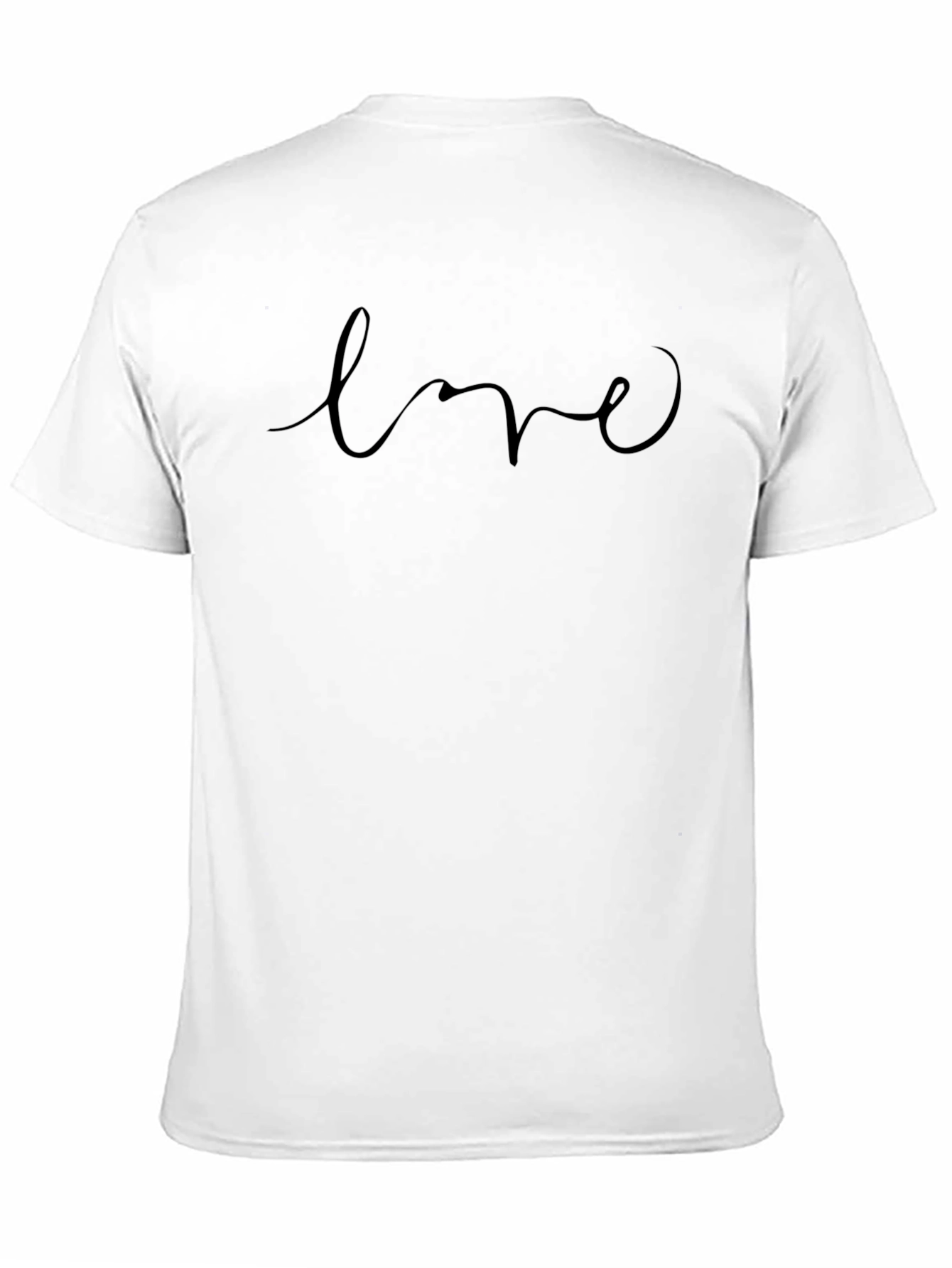 Love Script Black T-Shirt - Stylish & Comfortable