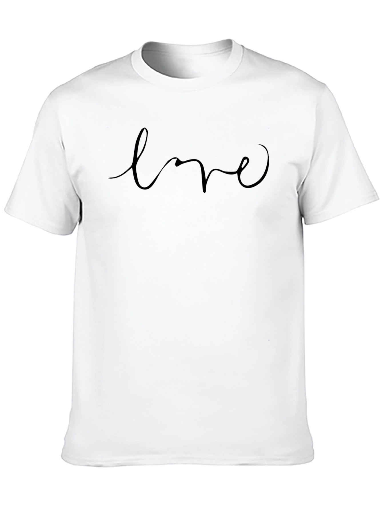 Love Script Black T-Shirt - Stylish & Comfortable