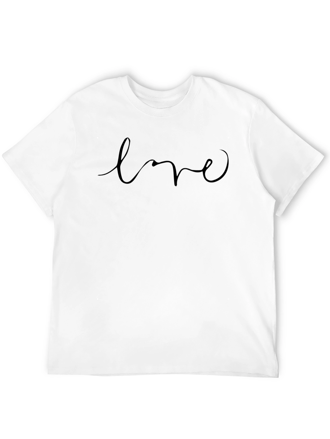 Love Script Black T-Shirt - Stylish & Comfortable