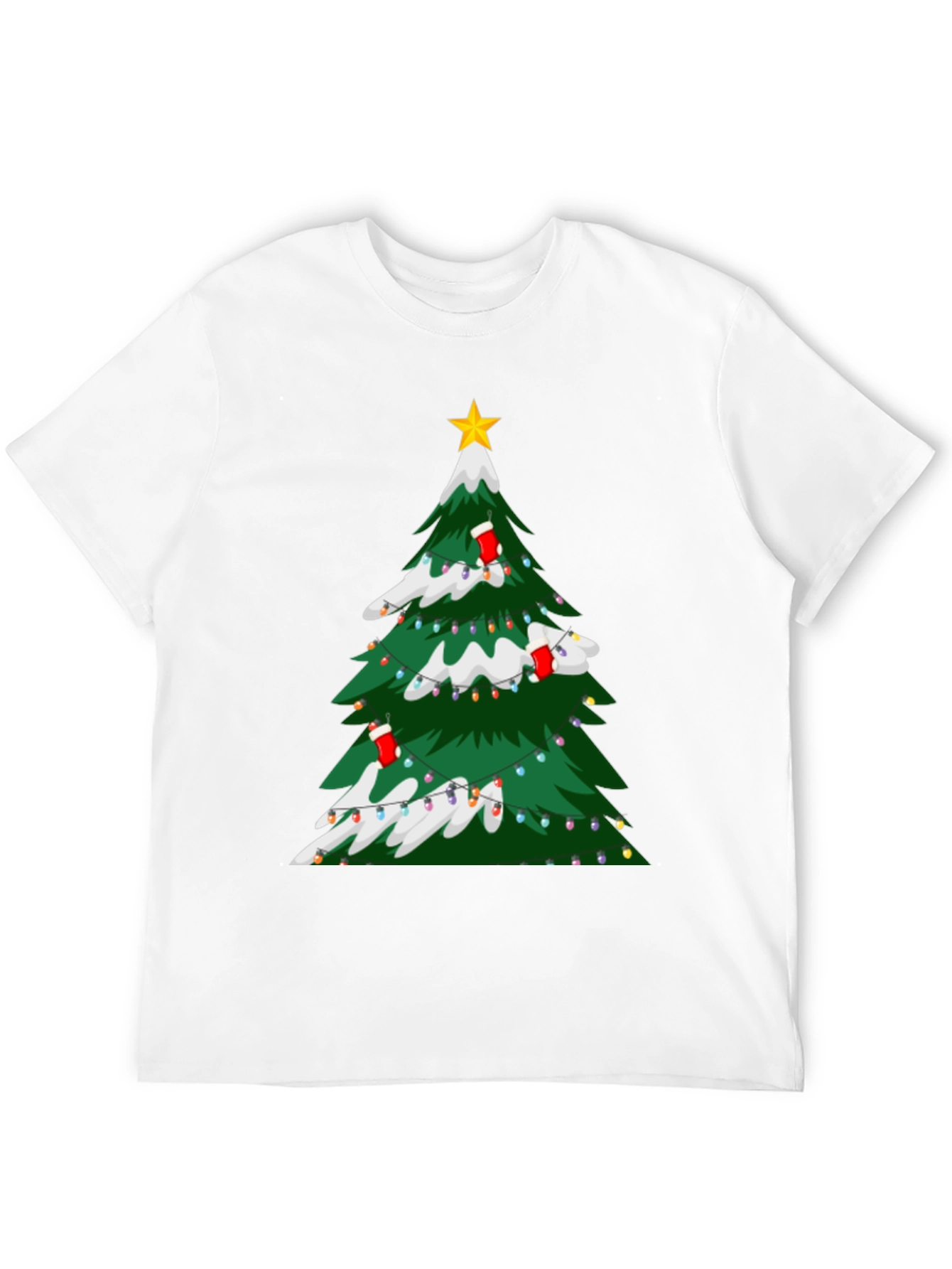 Christmas Tree Graphic Tee - Holiday Festive Style