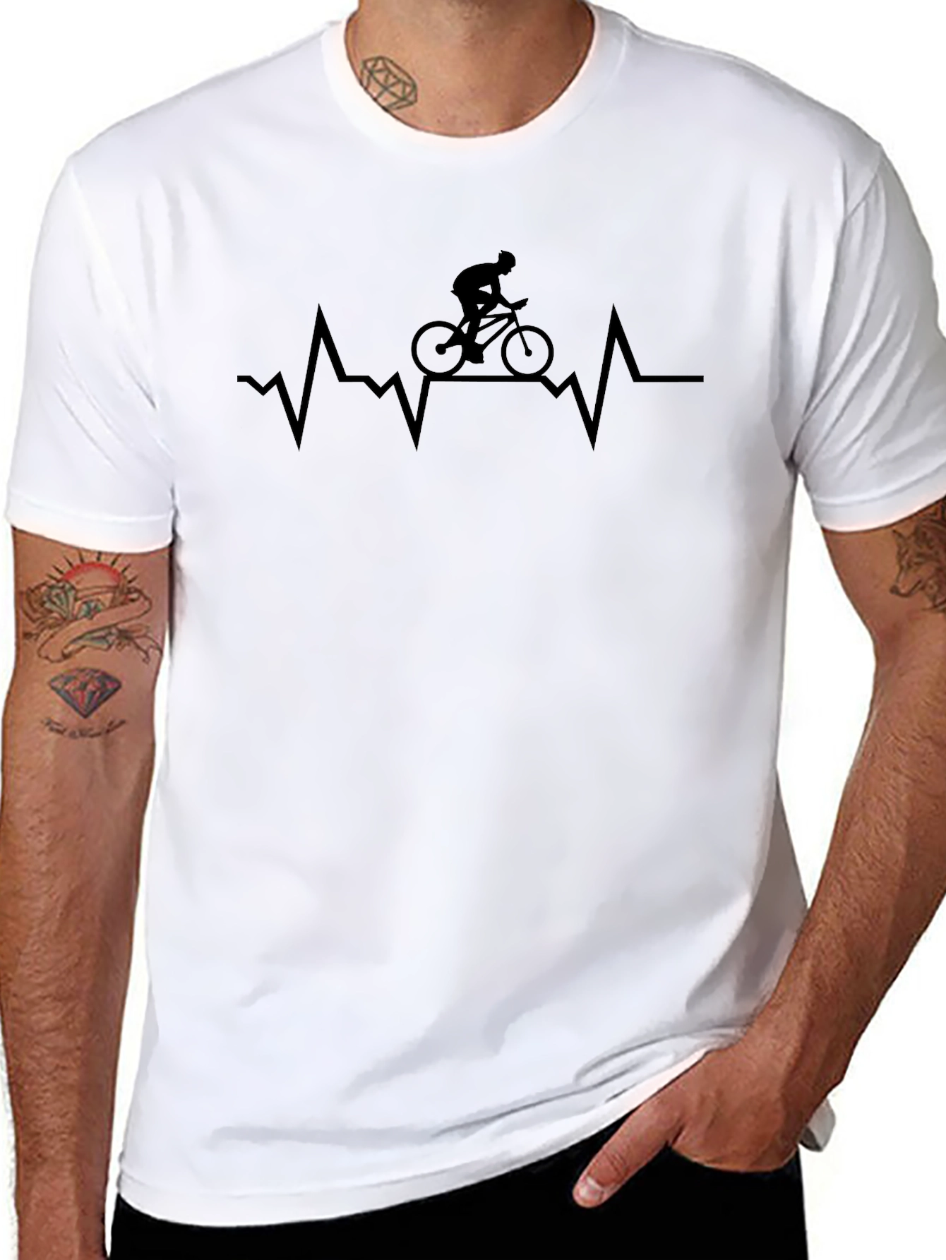 Cycling Heartbeat T-Shirt - Riders Passion