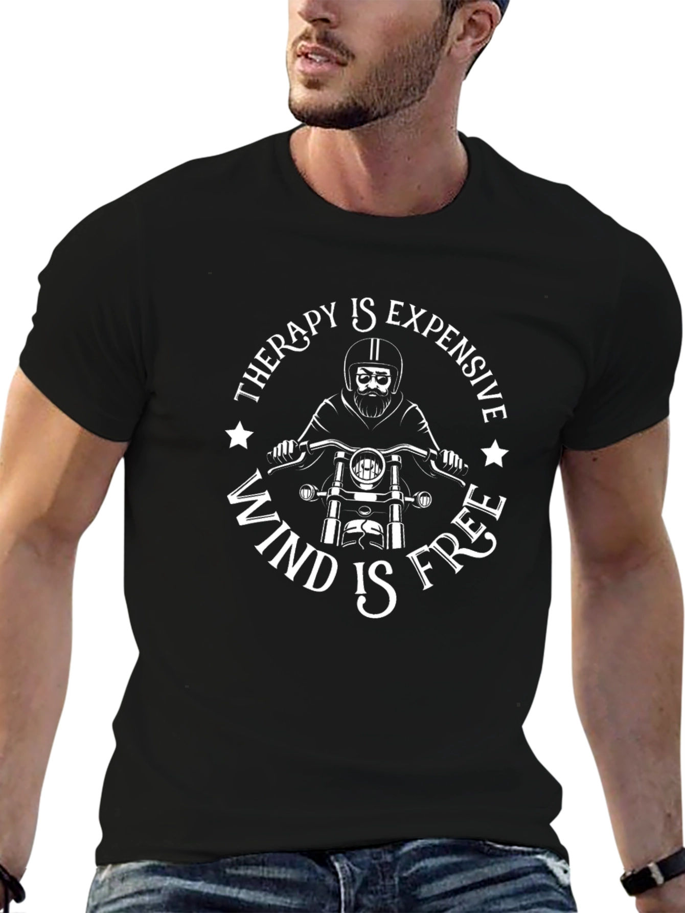Therapy is Expensive Wind is Free Graphic T-Shirt